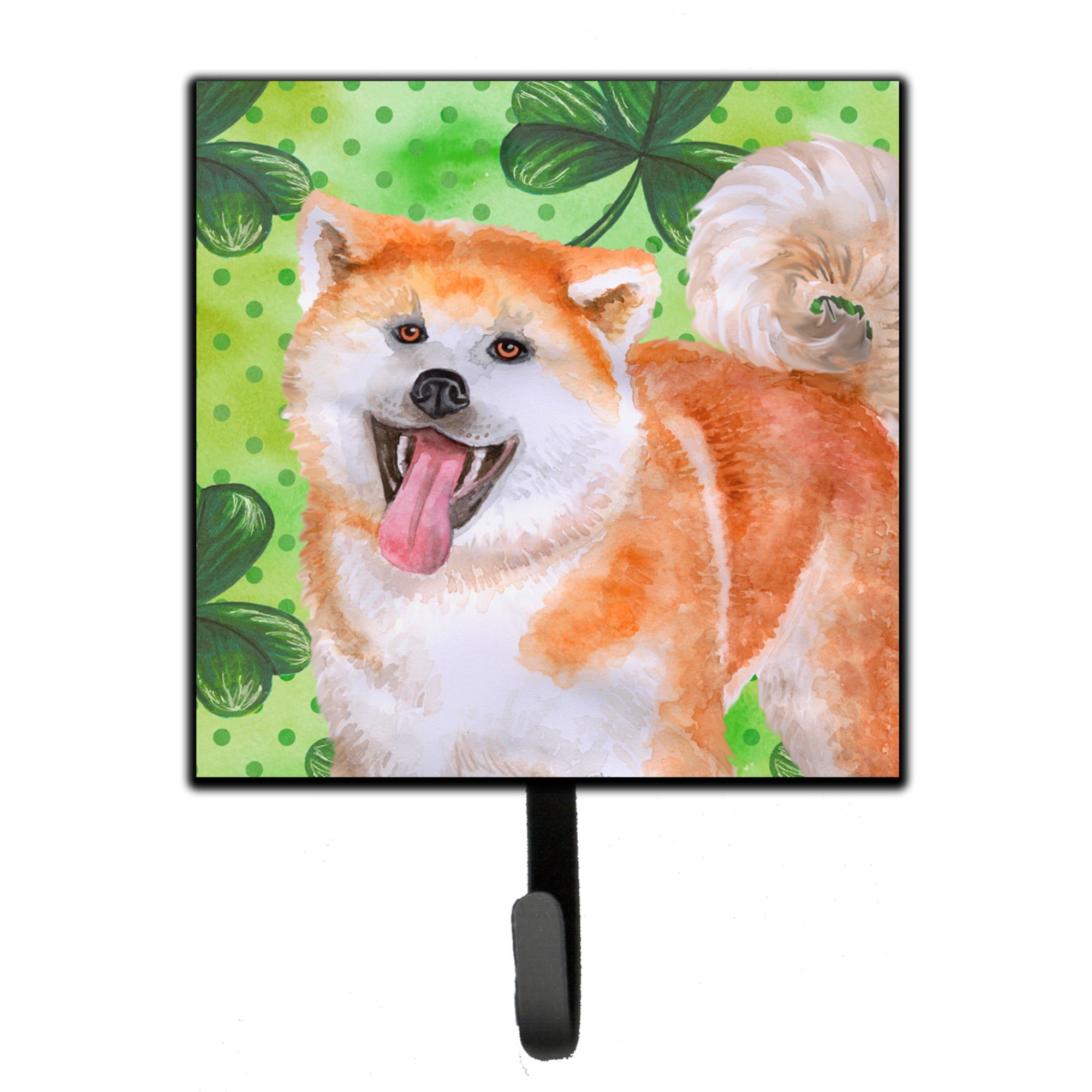 Caroline'S Treasures Akita St Patrick'S Wall Hook, Small, Multicolor