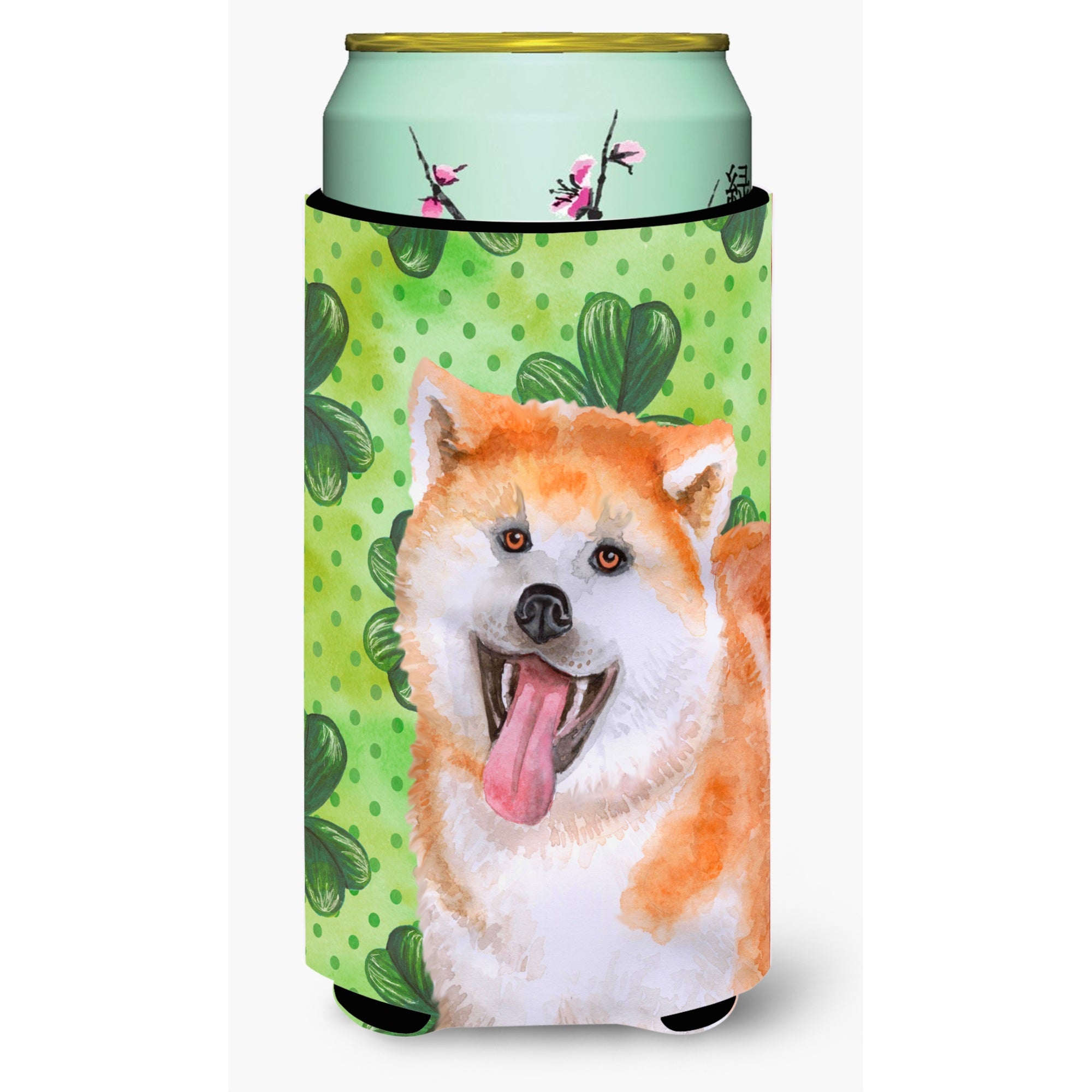 Caroline'S Treasures Akita St Patrick'S Decorative Can Hugger, Tall Boy, Multicolor
