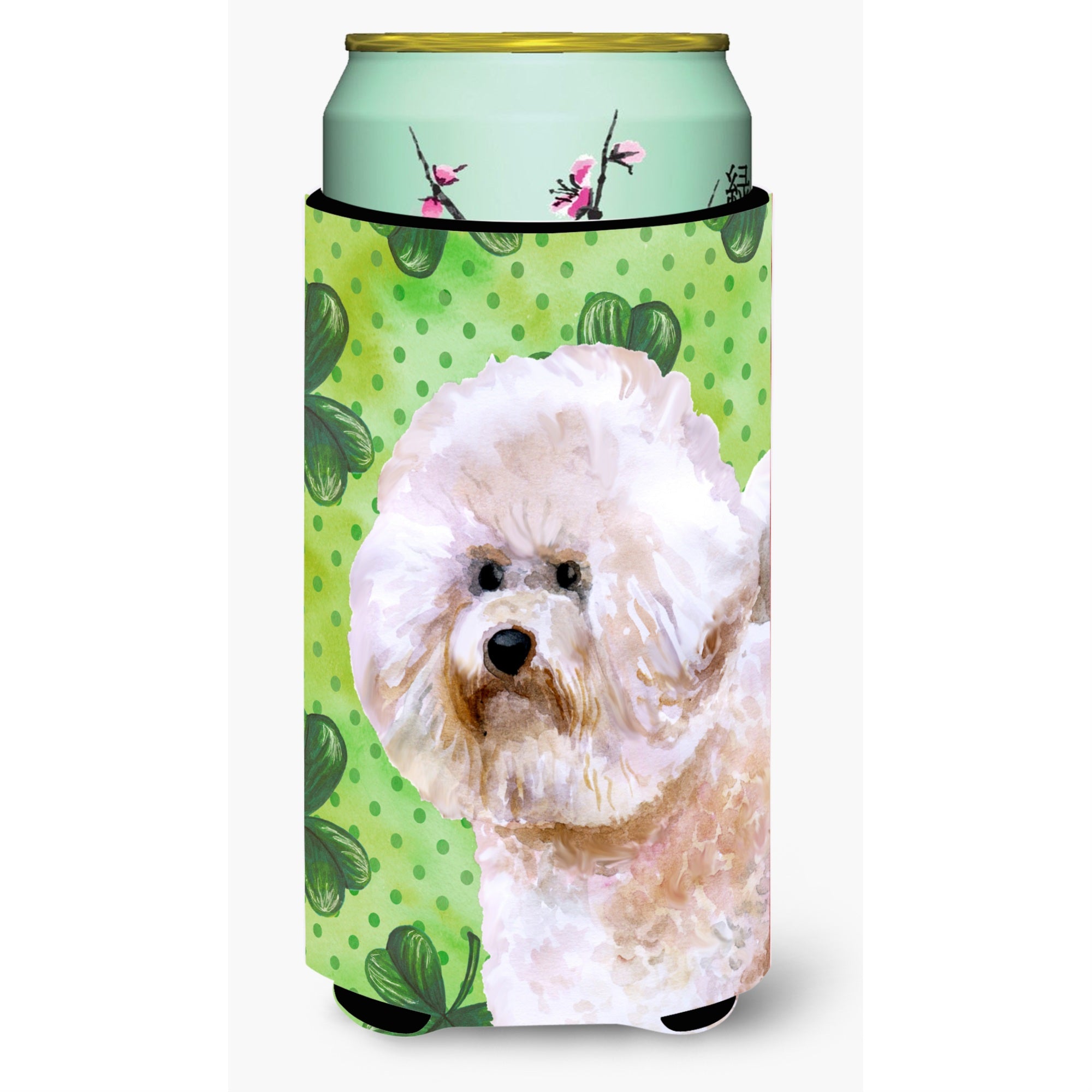 Caroline'S Treasures Bichon Frise #2 St Patrick'S Decorative Can Hugger, Tall Boy, Multicolor