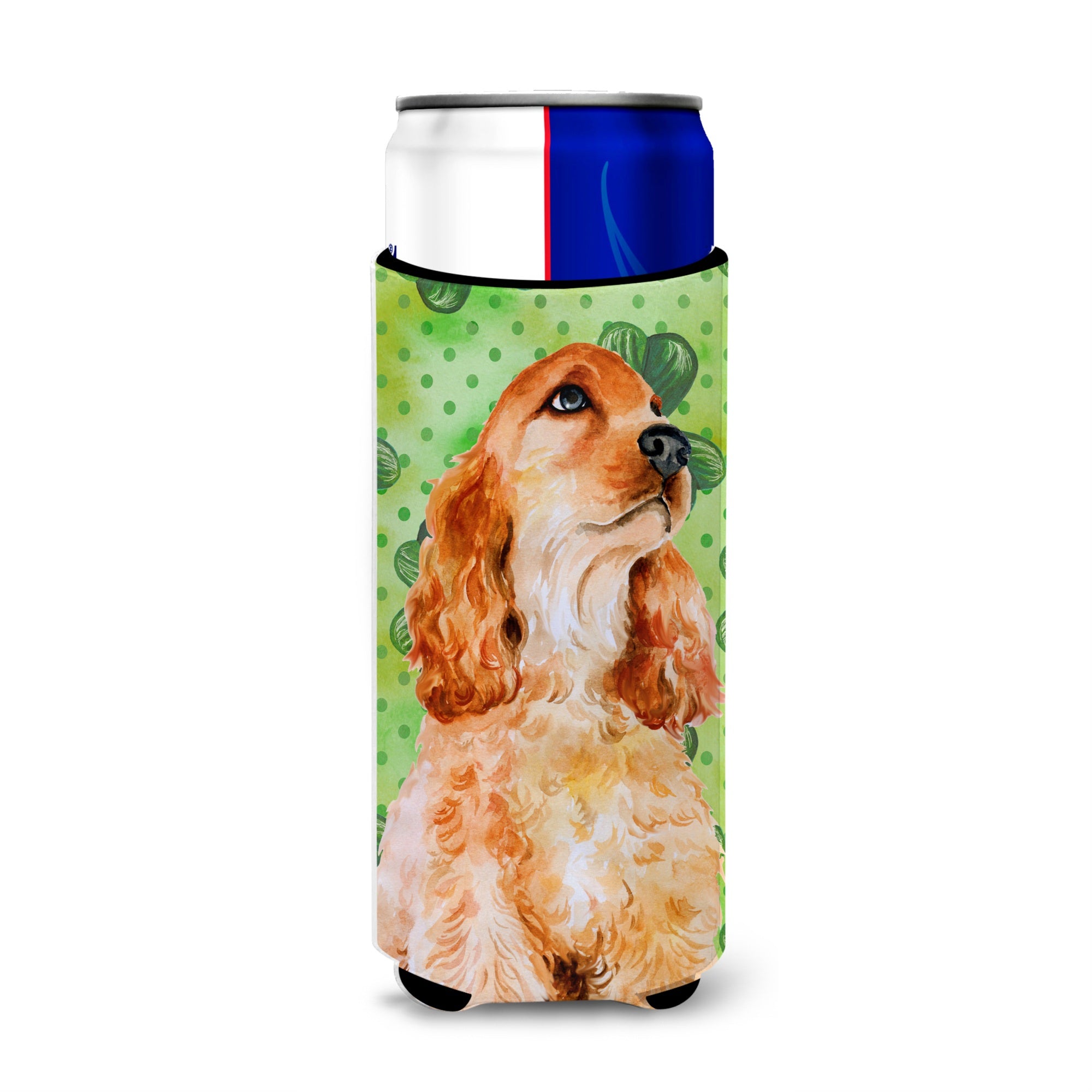 Caroline'S Treasures Cocker Spaniel St Patrick'S Decorative Can Hugger, Slim, Multicolor