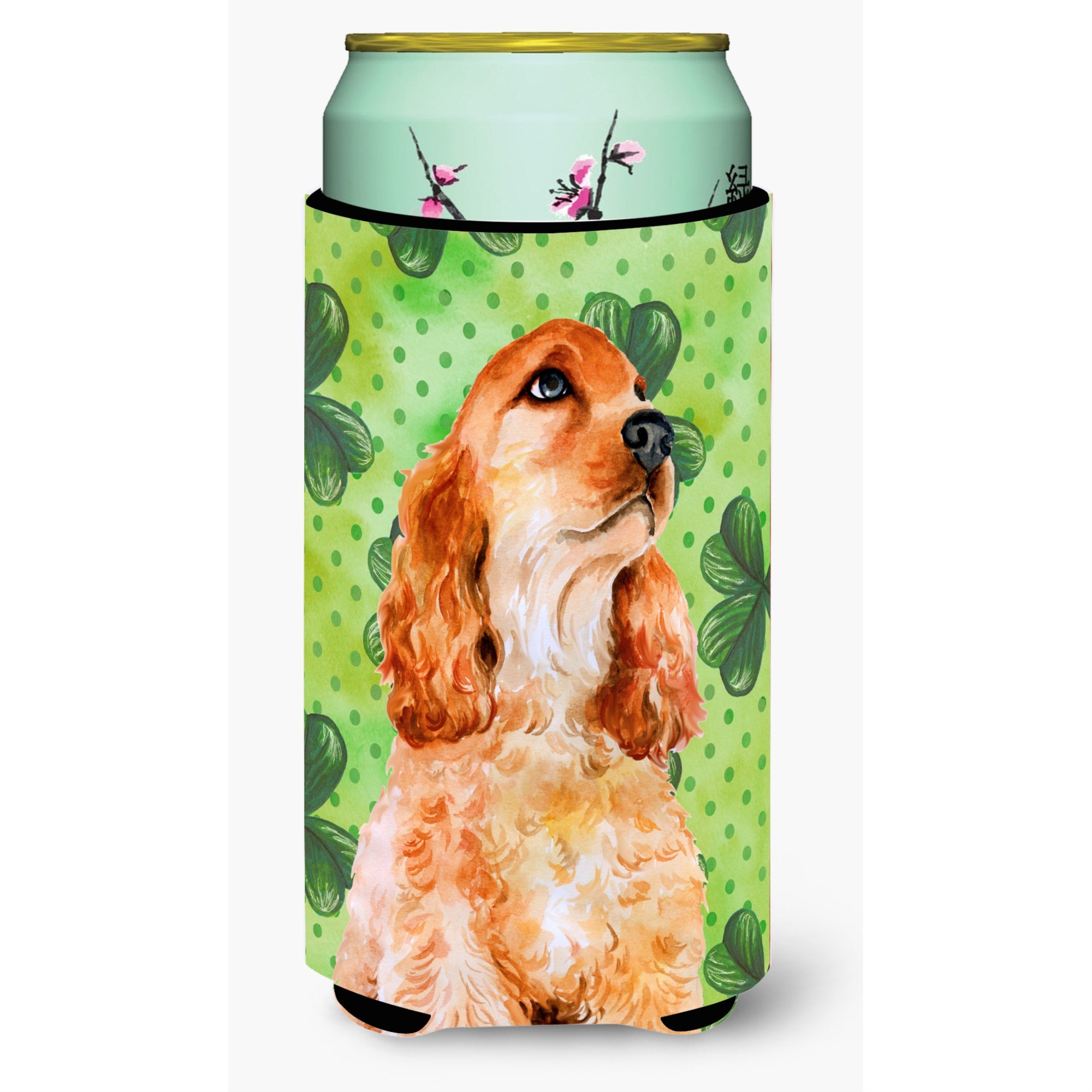 Caroline'S Treasures Cocker Spaniel St Patrick'S Decorative Can Hugger, Tall Boy, Multicolor