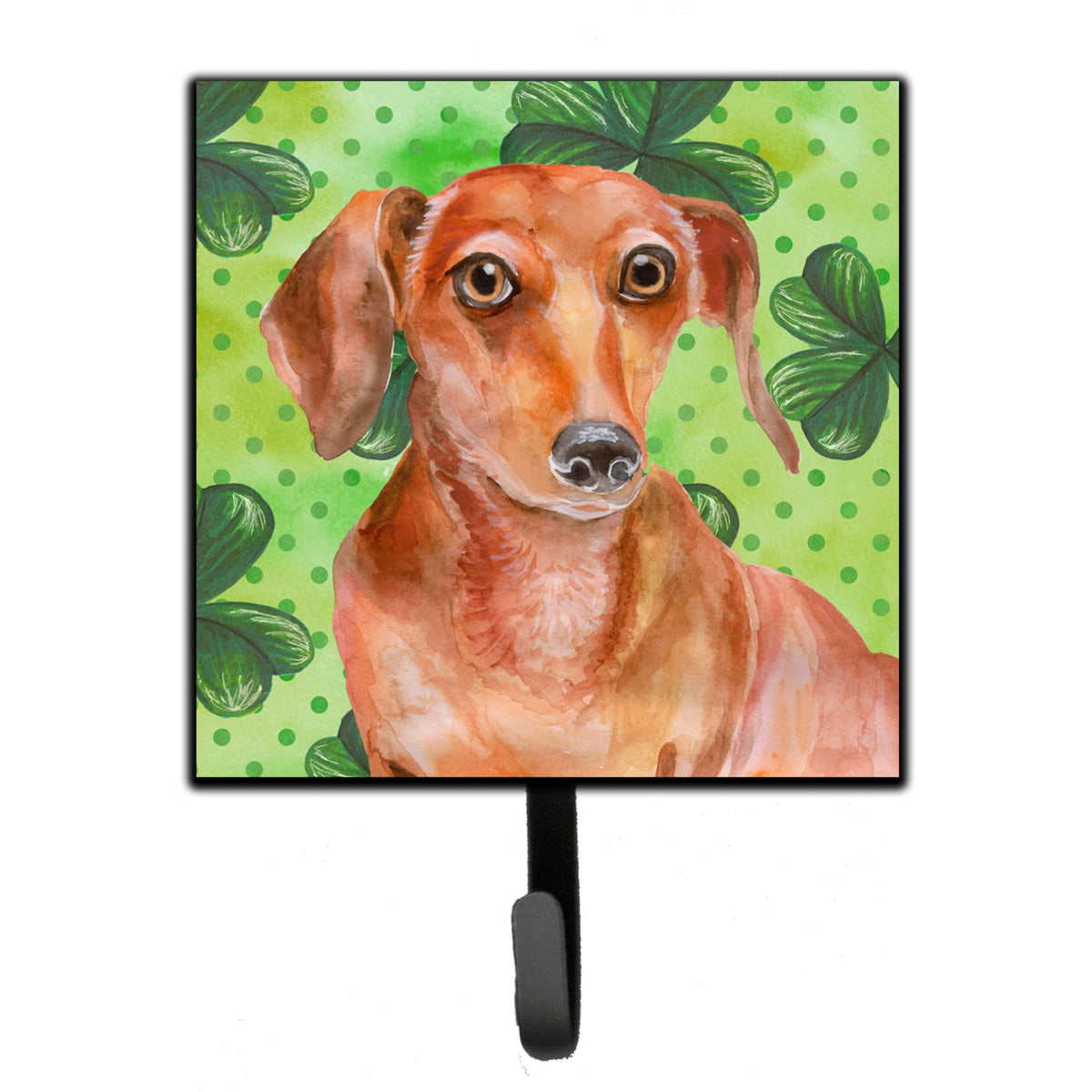 Caroline'S Treasures Red Dachshund St Patrick'S Wall Hook, Small, Multicolor