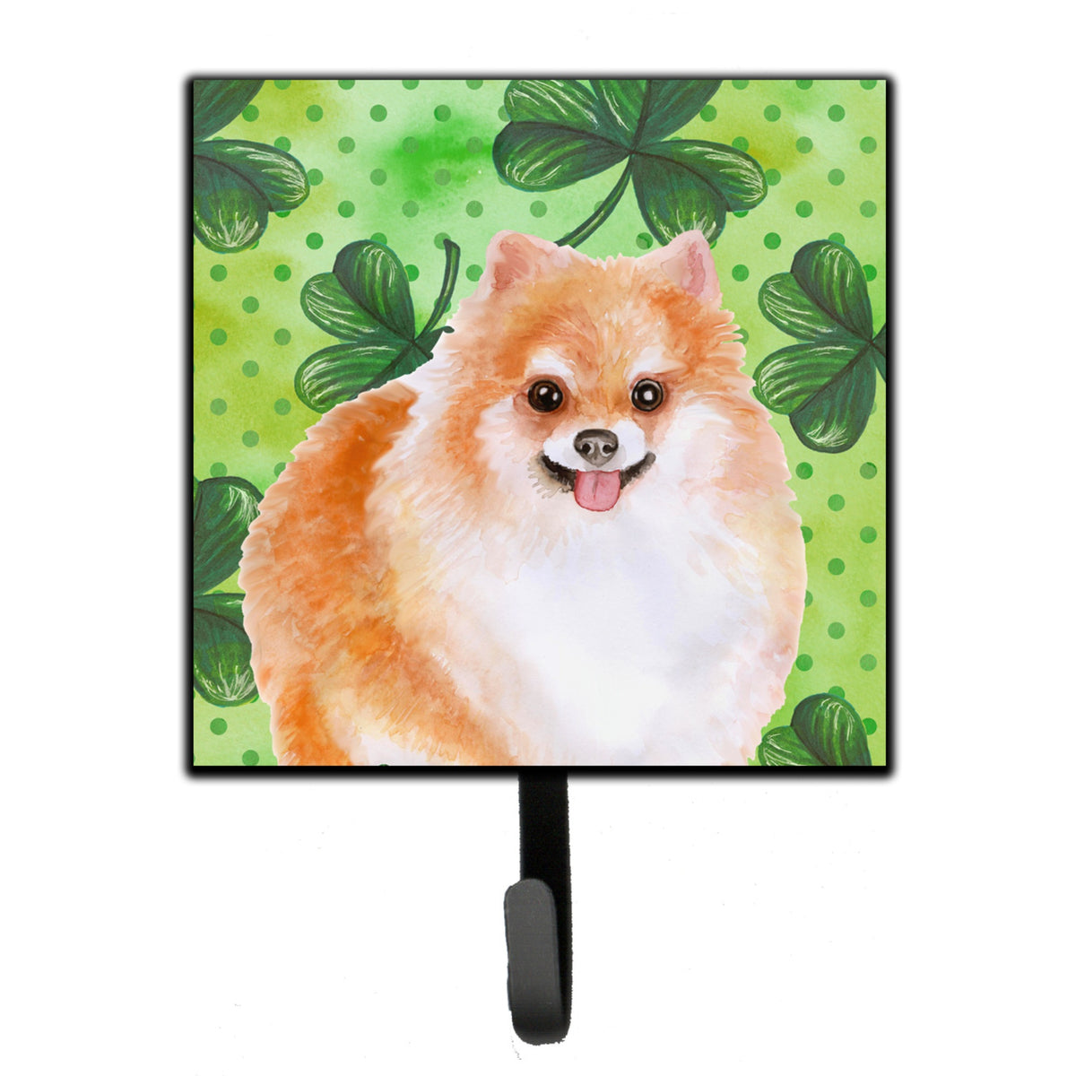 Caroline'S Treasures Pomeranian #2 St Patrick'S Wall Hook, Small, Multicolor