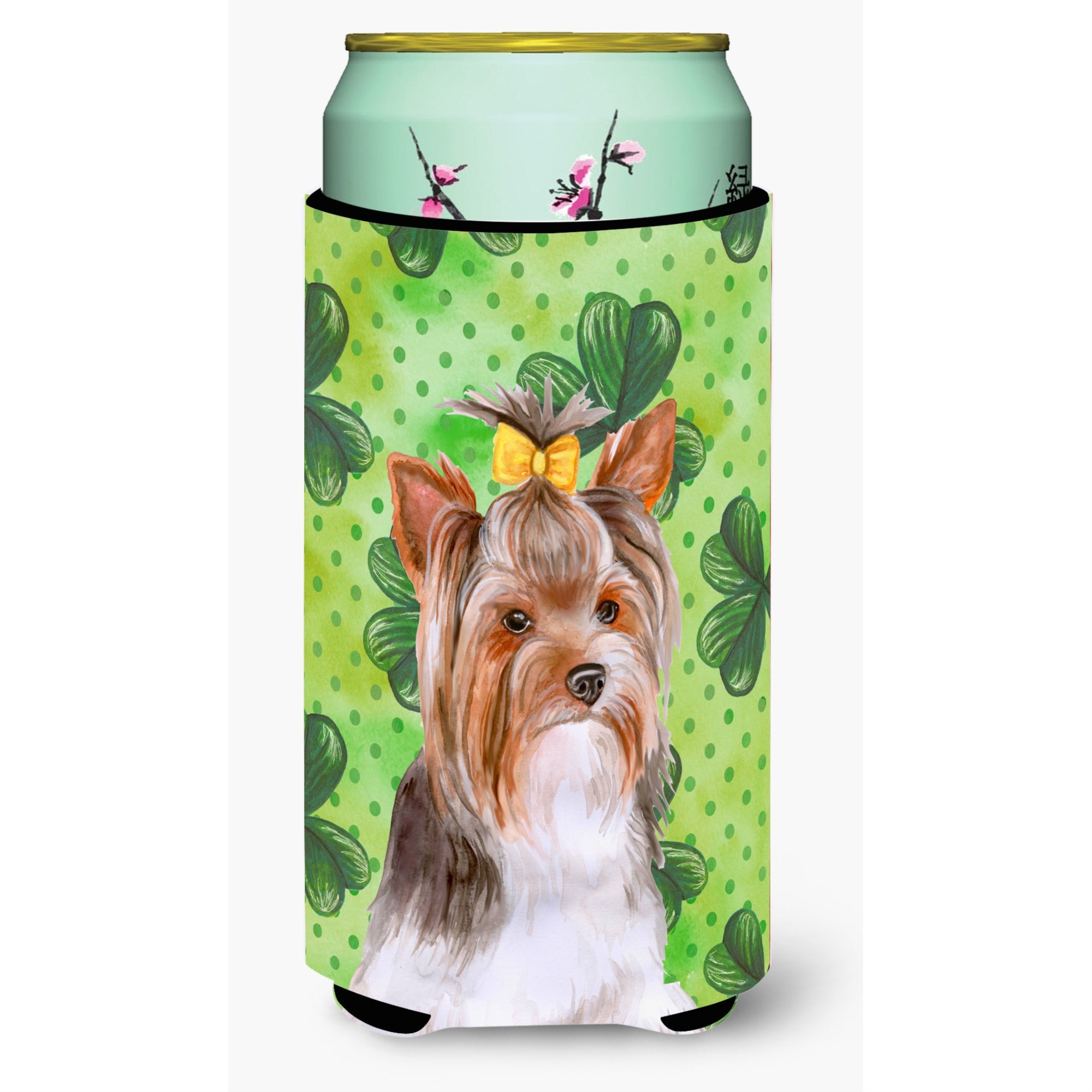 Caroline'S Treasures Yorkshire Terrier #2 St Patrick'S Decorative Can Hugger, Tall Boy, Multicolor
