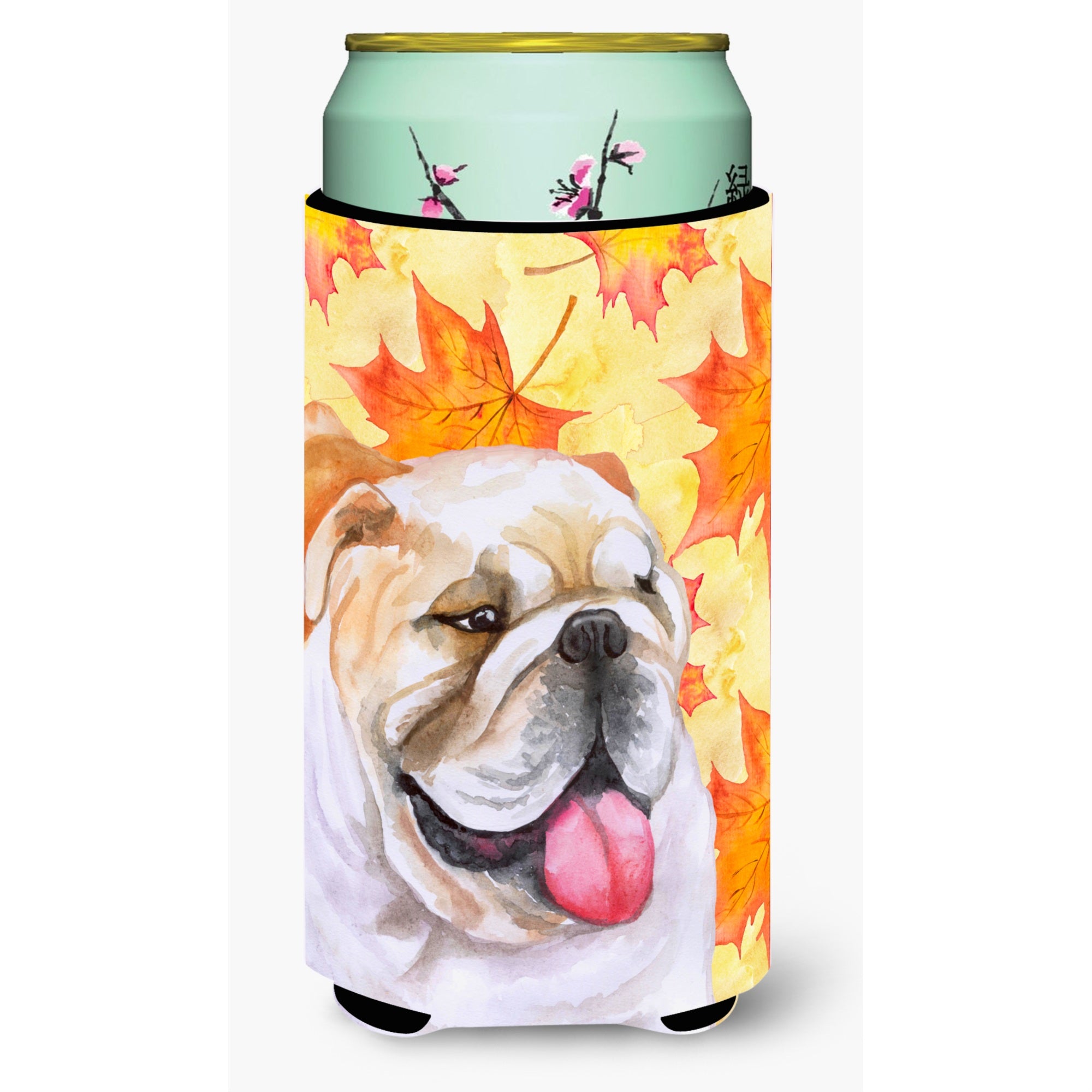 Caroline'S Treasures English Bulldog Fall Decorative Can Hugger, Tall Boy, Multicolor