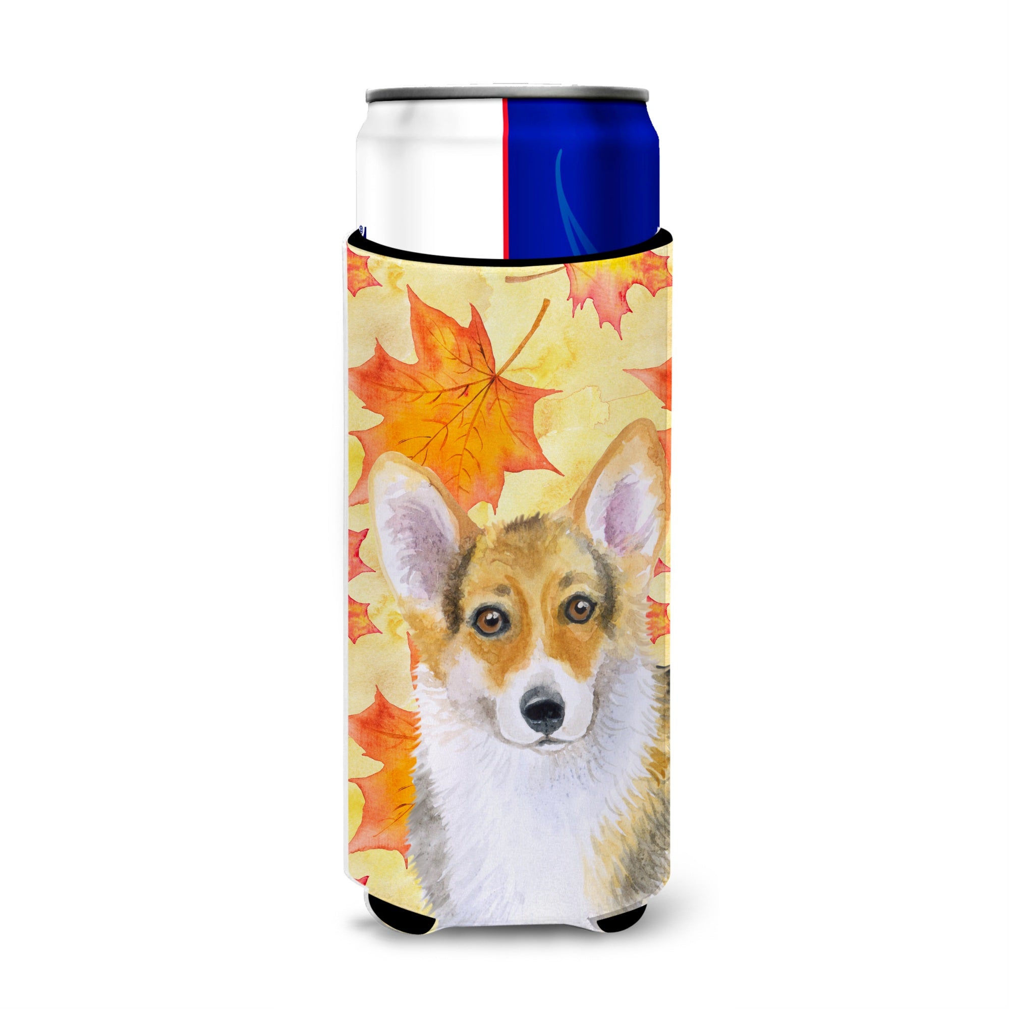 Caroline'S Treasures Pembroke Corgi Fall Decorative Can Hugger, Slim, Multicolor
