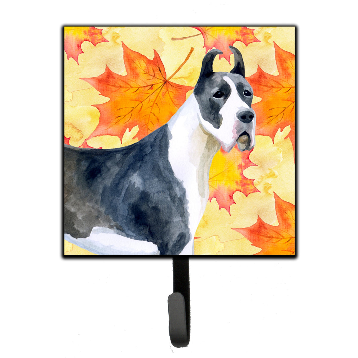 Caroline'S Treasures Harlequin Dane Fall Wall Hook, Small, Multicolor