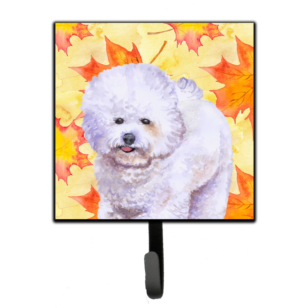 Caroline'S Treasures Bichon Frise Fall Wall Hook, Small, Multicolor