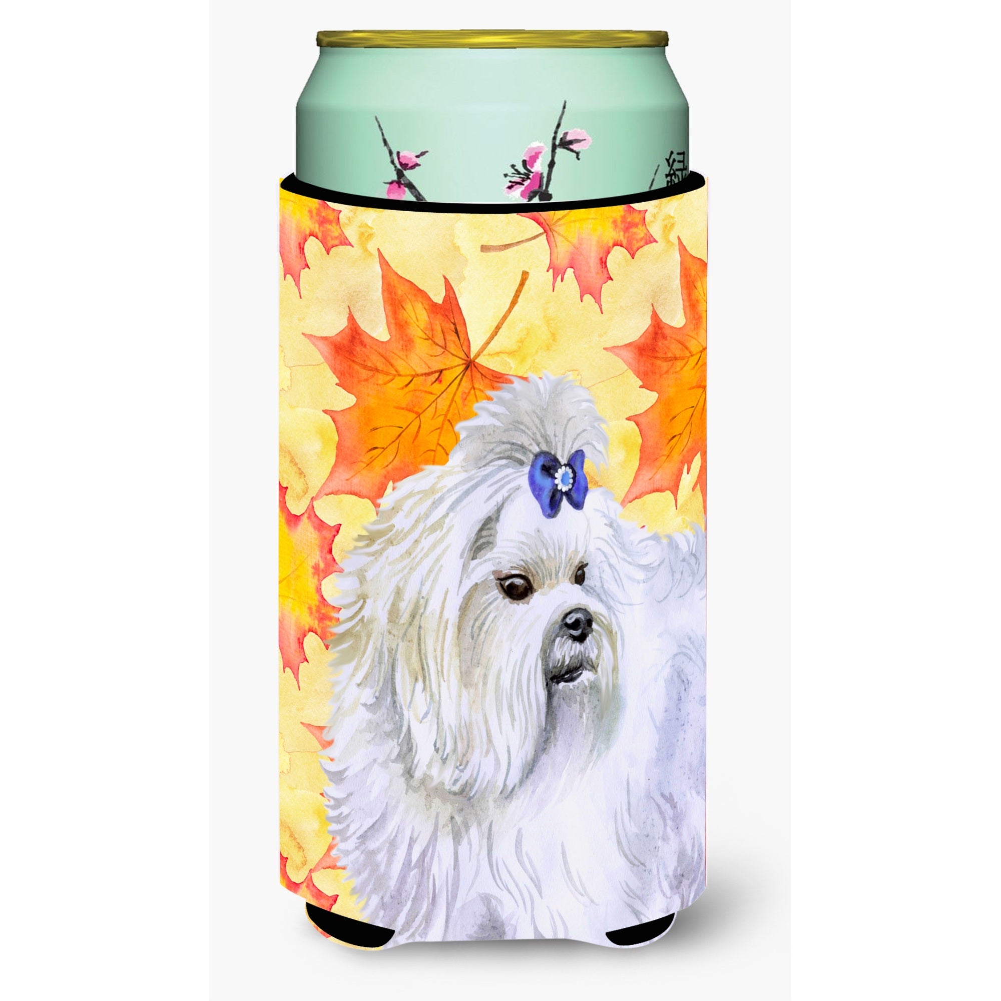 Caroline'S Treasures Maltese Fall Decorative Can Hugger, Tall Boy, Multicolor
