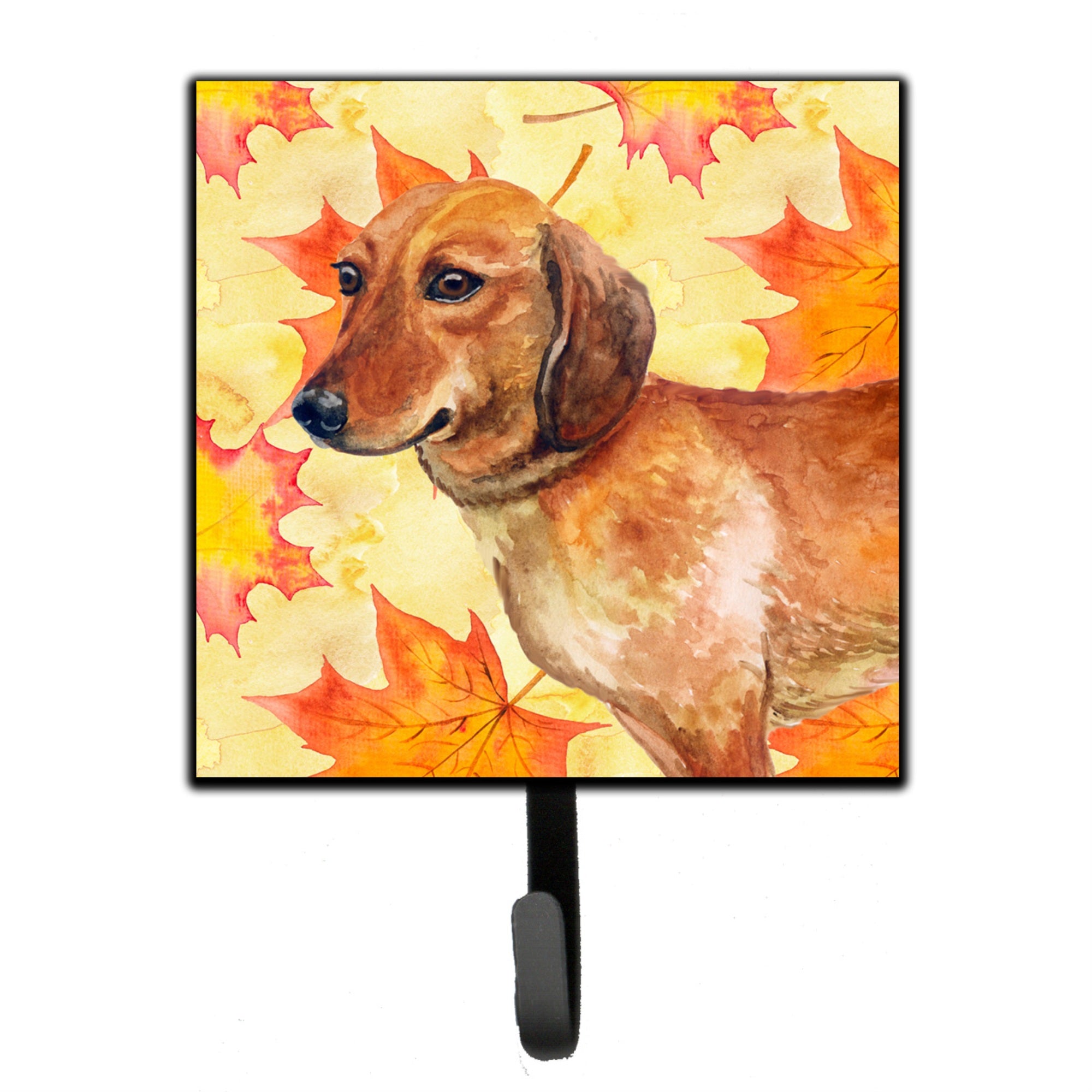 Caroline'S Treasures Dachshund Fall Wall Hook, Small, Multicolor