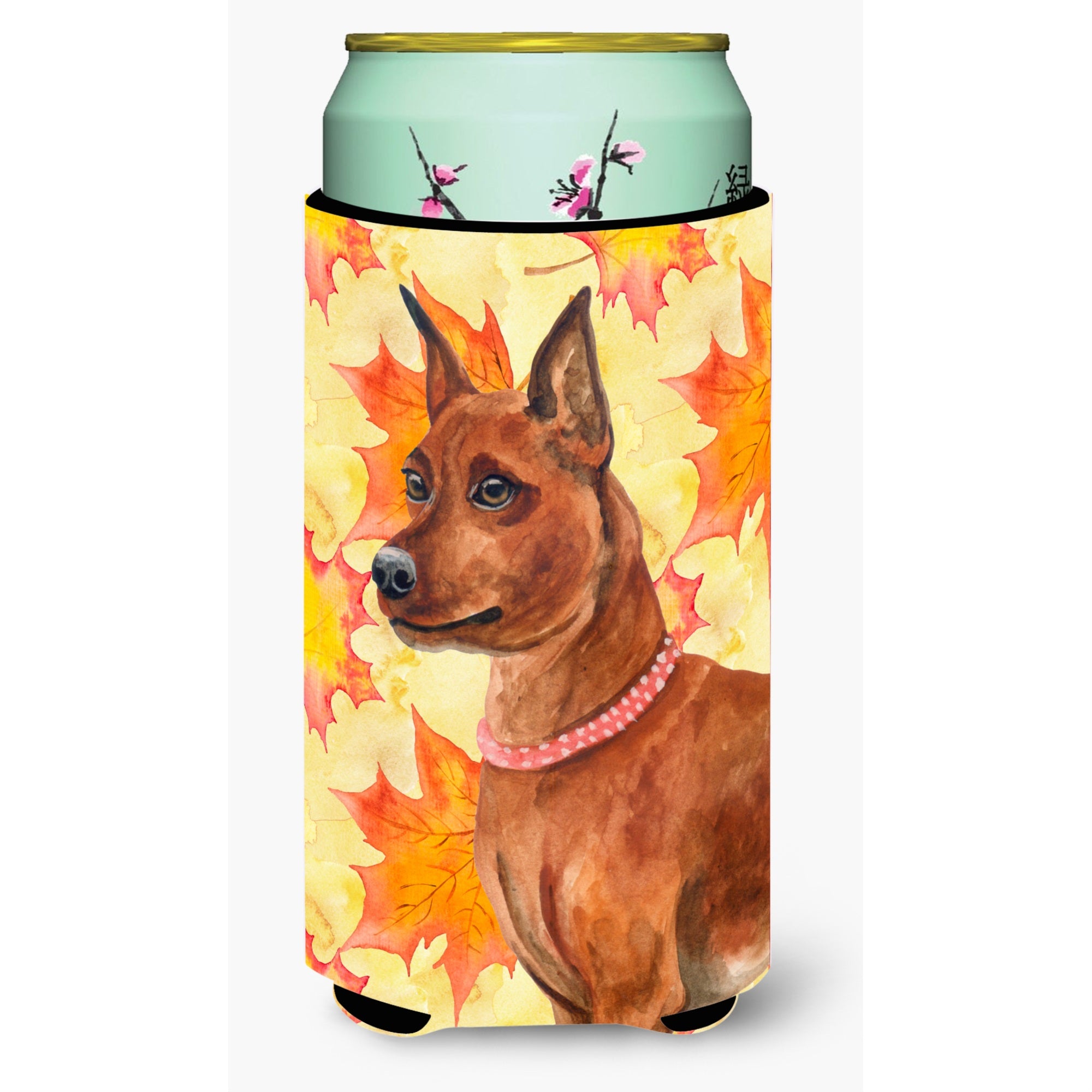 Caroline'S Treasures Miniature Pinscher Fall Decorative Can Hugger, Tall Boy, Multicolor