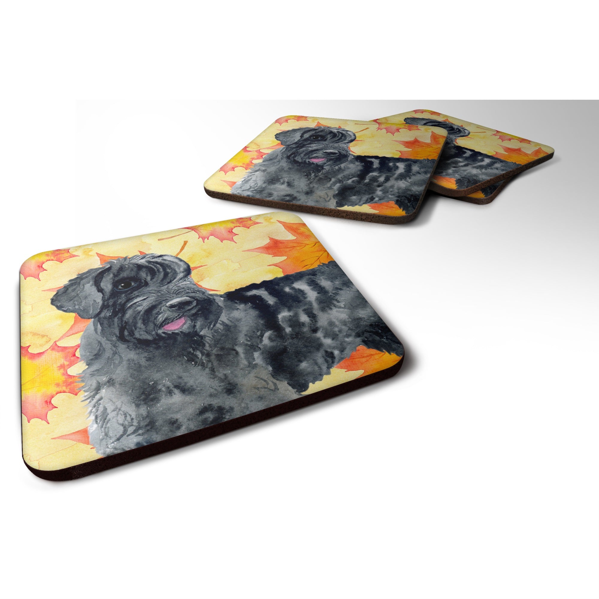 Caroline'S Treasures Giant Schnauzer Fall Decorative Coasters, Multicolor