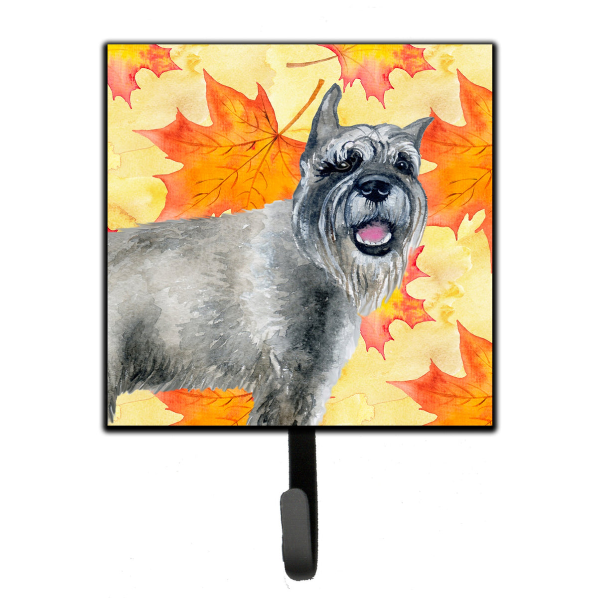 Caroline'S Treasures Schnauzer Fall Wall Hook, Small, Multicolor