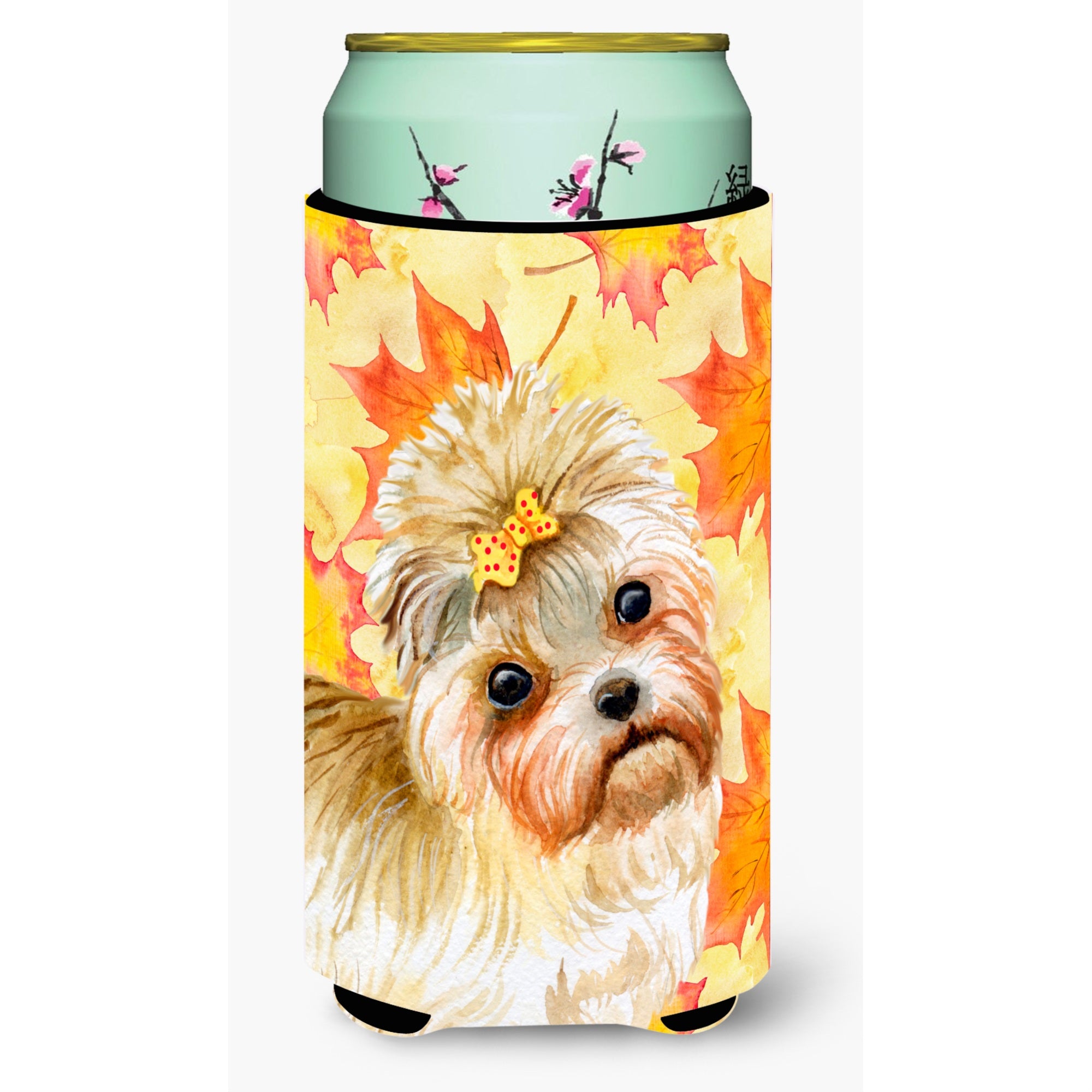 Caroline'S Treasures Morkie Fall Decorative Can Hugger, Tall Boy, Multicolor