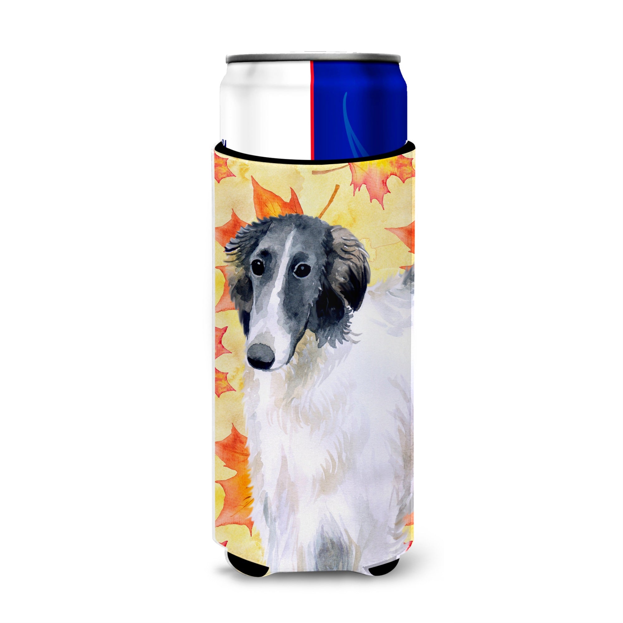 Caroline'S Treasures Borzoi Fall Decorative Can Hugger, Slim, Multicolor
