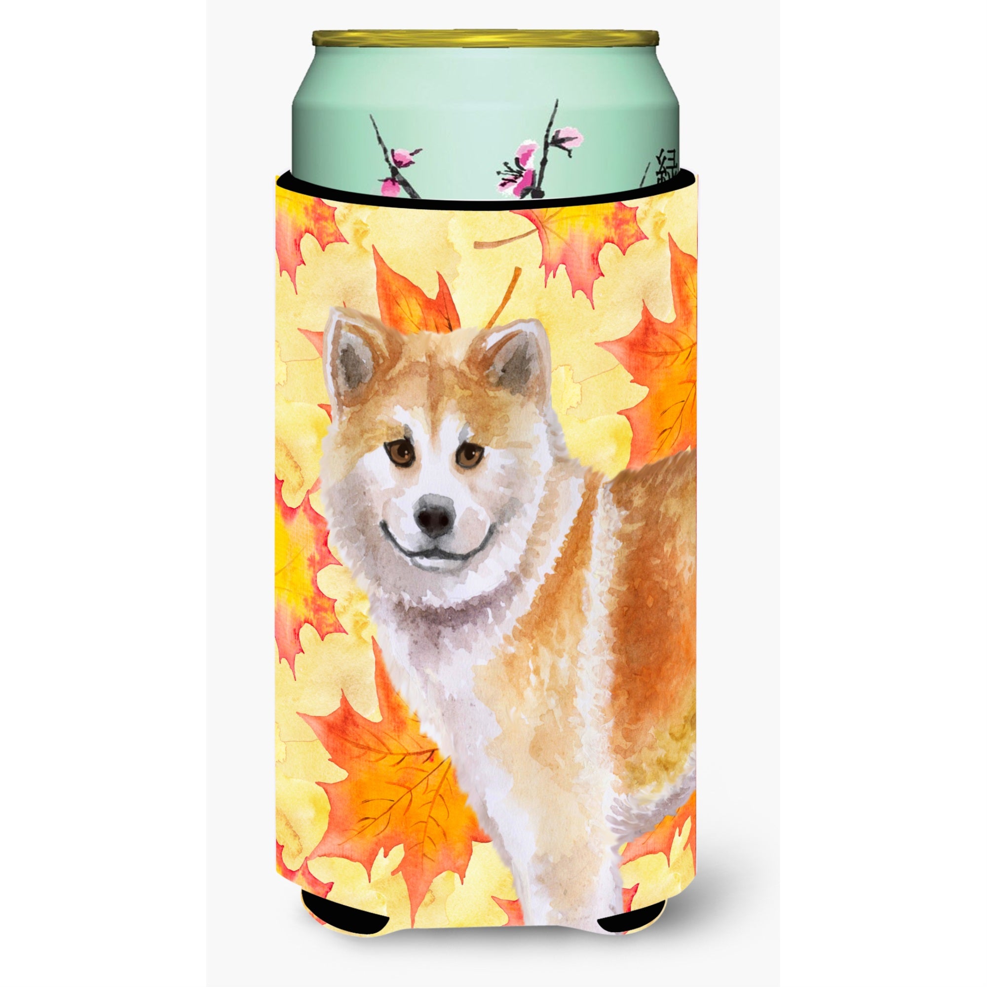 Caroline'S Treasures Shiba Inu Fall Decorative Can Hugger, Tall Boy, Multicolor