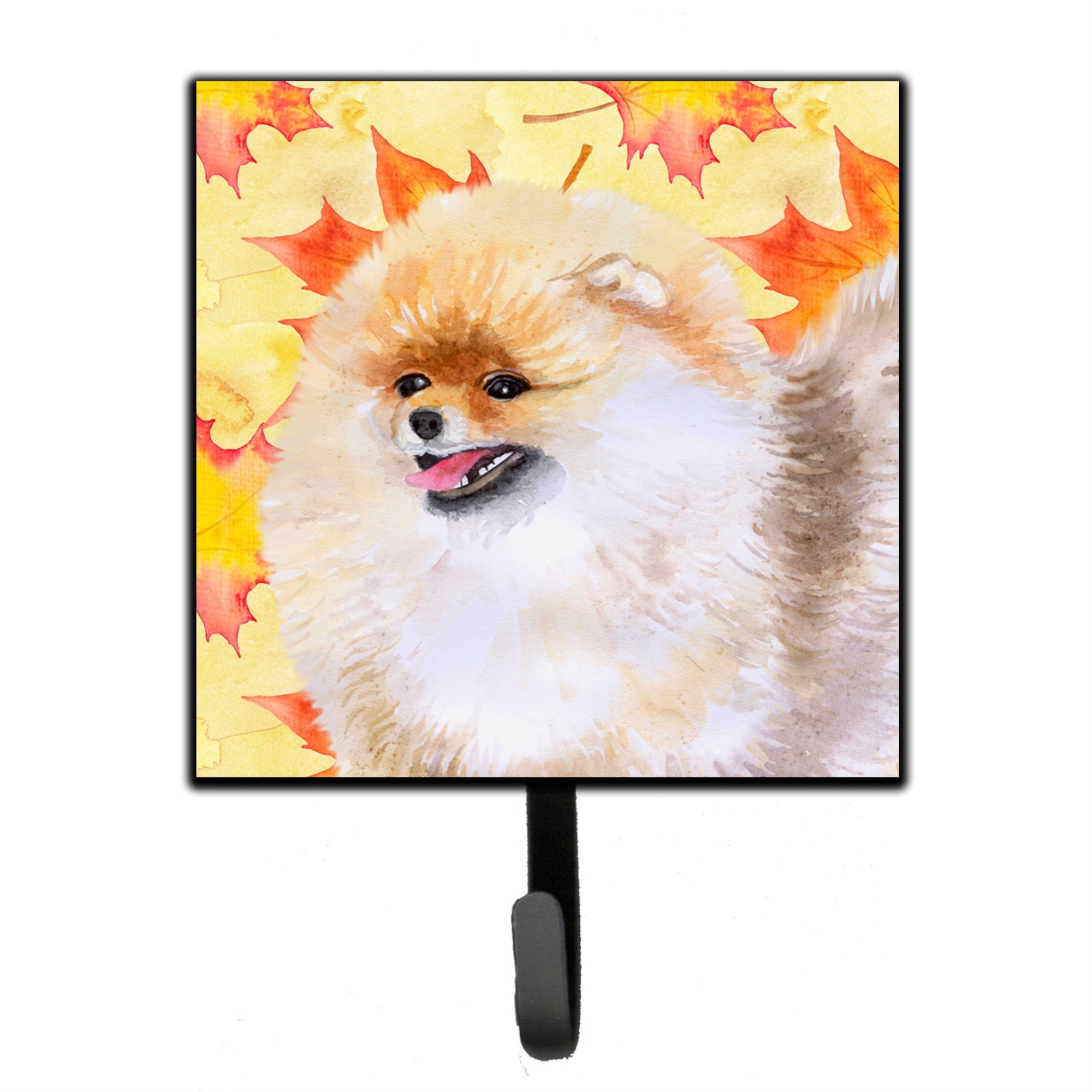 Caroline'S Treasures Pomeranian Fall Wall Hook, Small, Multicolor