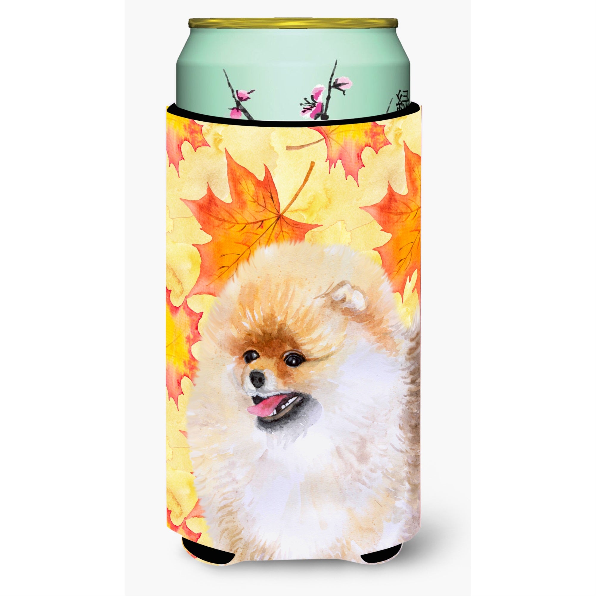 Caroline'S Treasures Pomeranian Fall Decorative Can Hugger, Tall Boy, Multicolor