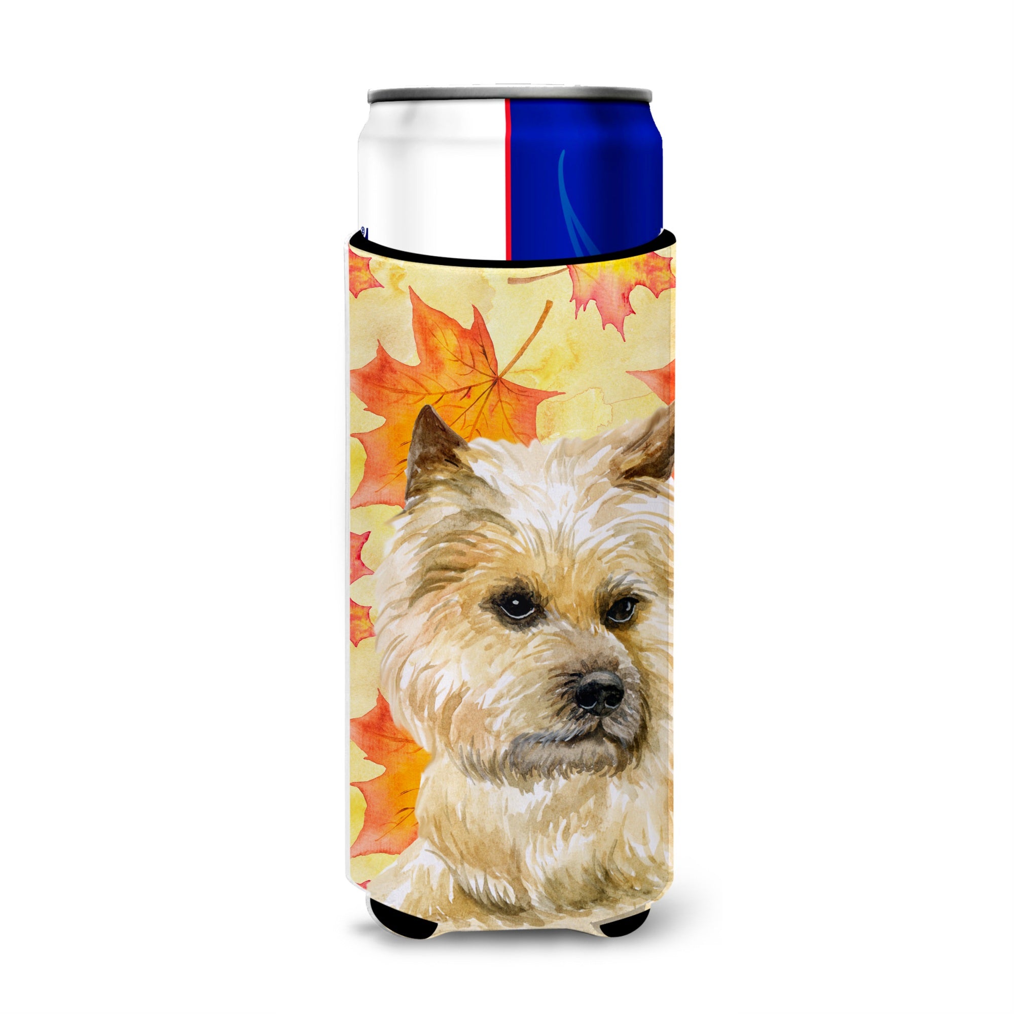 Caroline'S Treasures Cairn Terrier Fall Decorative Can Hugger, Slim, Multicolor