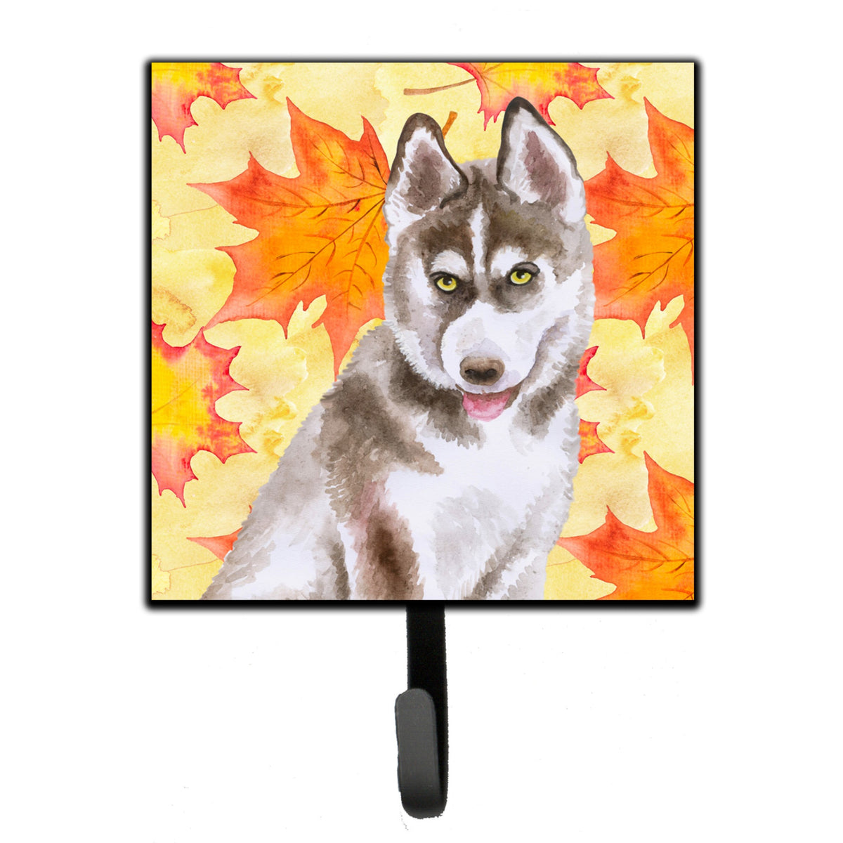 Caroline'S Treasures Siberian Husky Grey Fall Wall Hook, Small, Multicolor