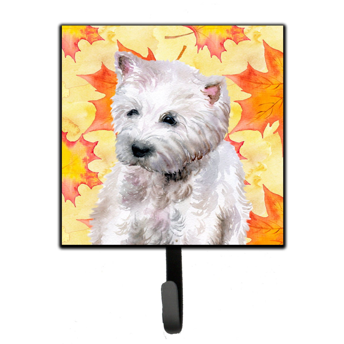 Caroline'S Treasures Westie Fall Wall Hook, Small, Multicolor