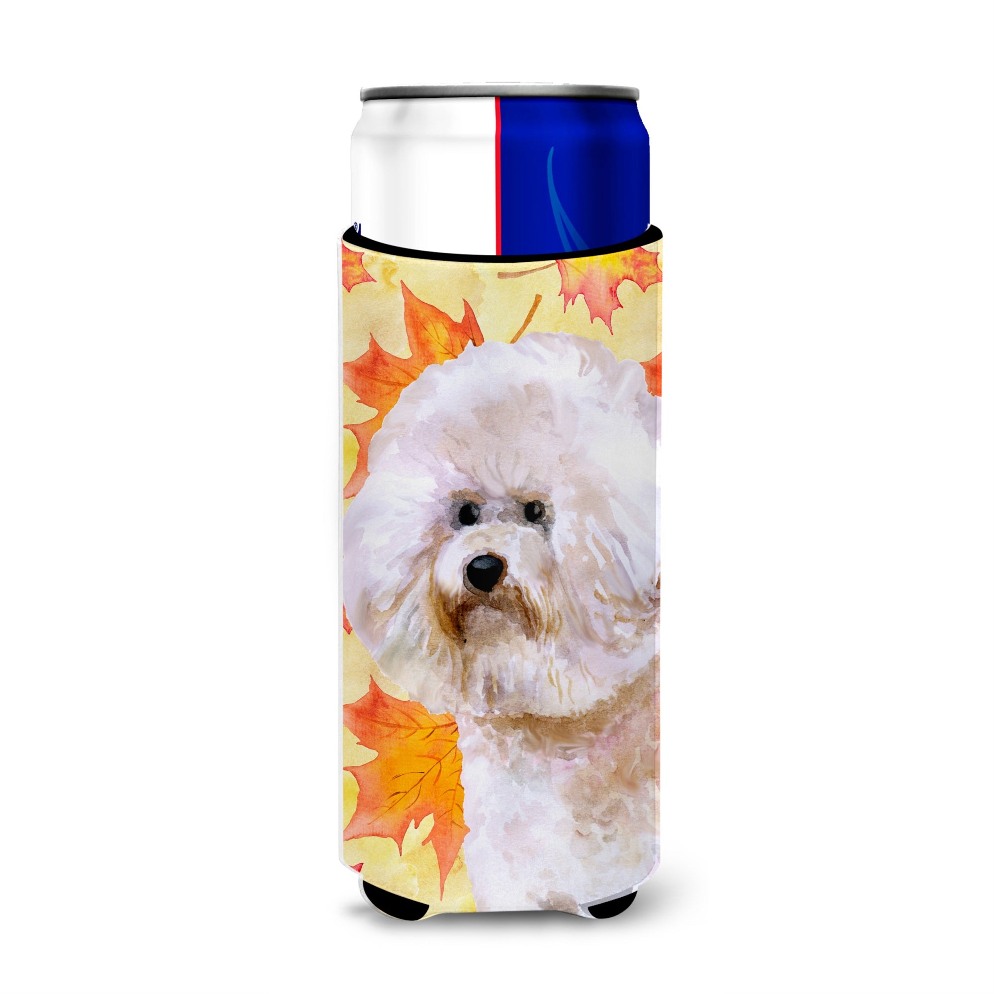 Caroline'S Treasures Bichon Frise #2 Fall Decorative Can Hugger, Slim, Multicolor