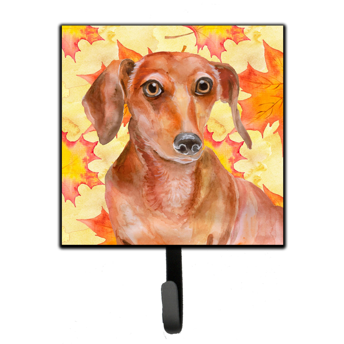 Caroline'S Treasures Red Dachshund Fall Wall Hook, Small, Multicolor