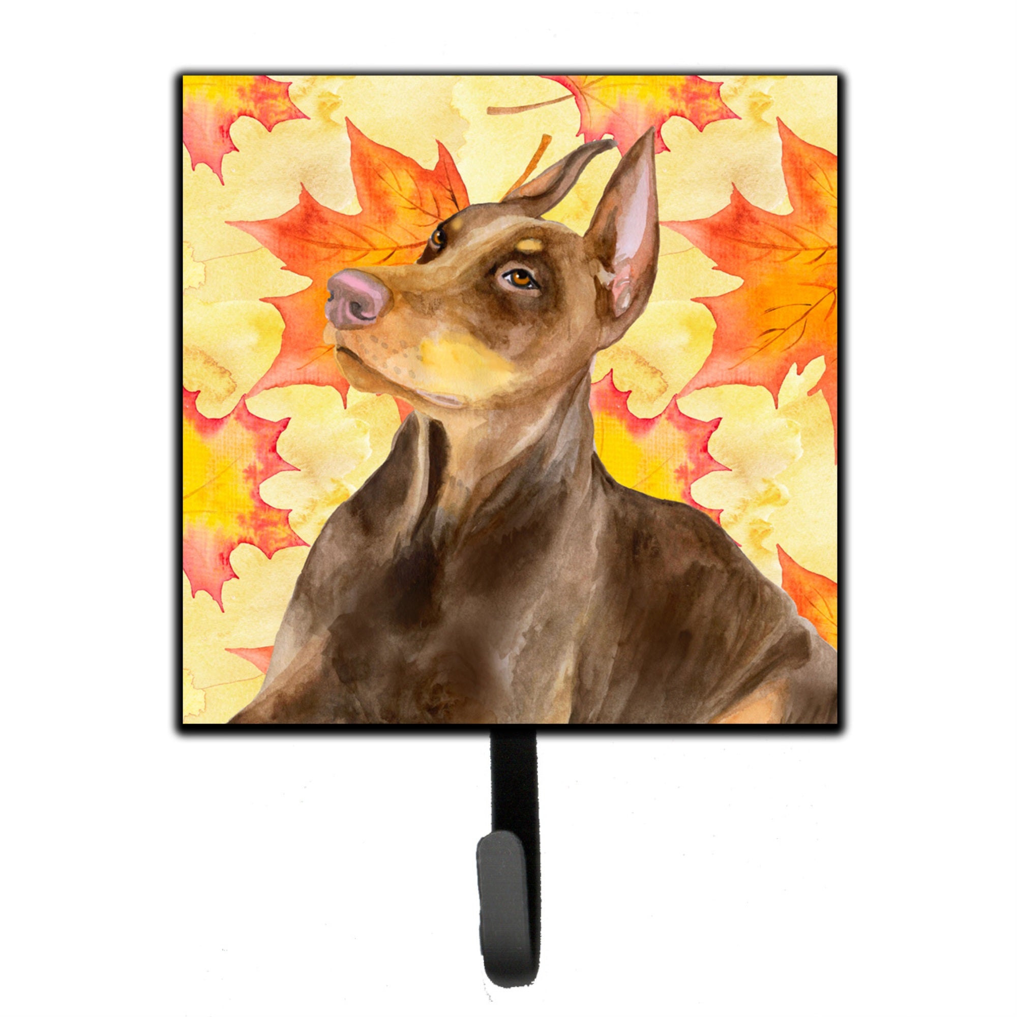 Caroline'S Treasures Doberman Pinscher Fall Wall Hook, Small, Multicolor