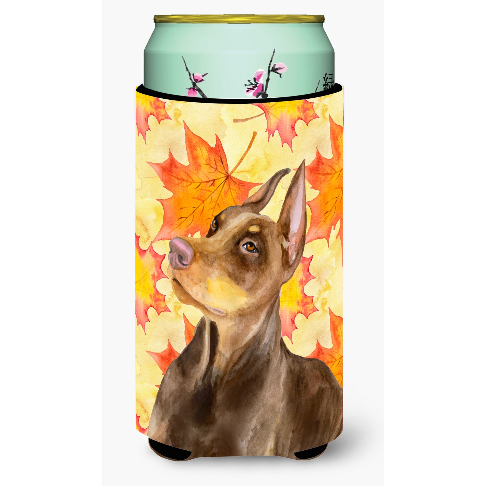 Caroline'S Treasures Doberman Pinscher Fall Decorative Can Hugger, Tall Boy, Multicolor