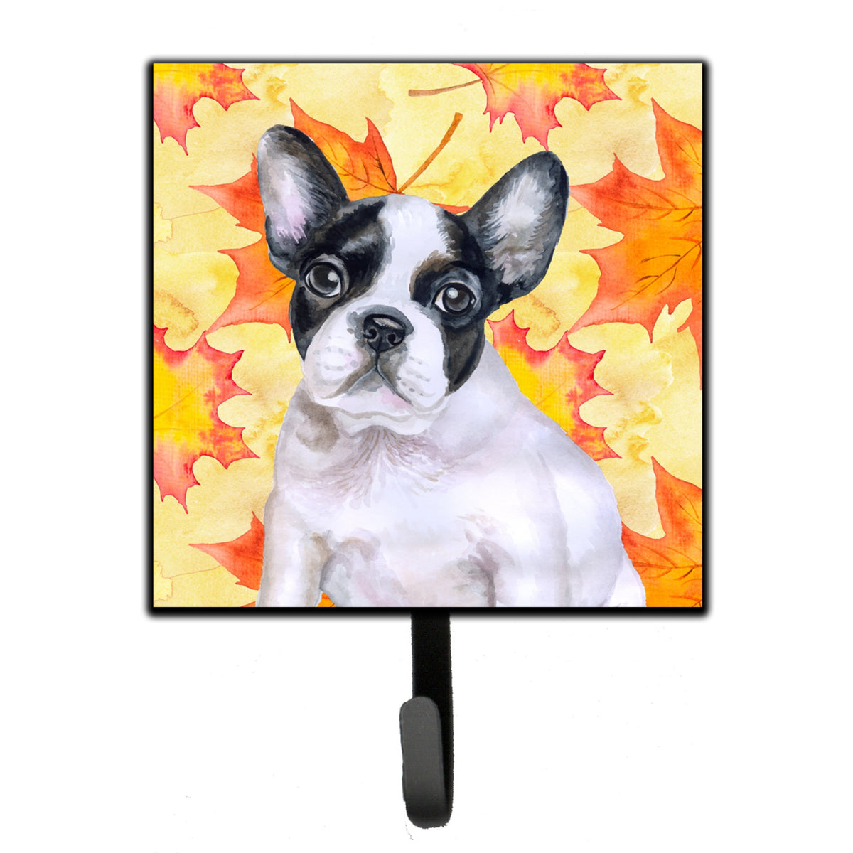 Caroline'S Treasures French Bulldog Black White Fall Wall Hook, Small, Multicolor