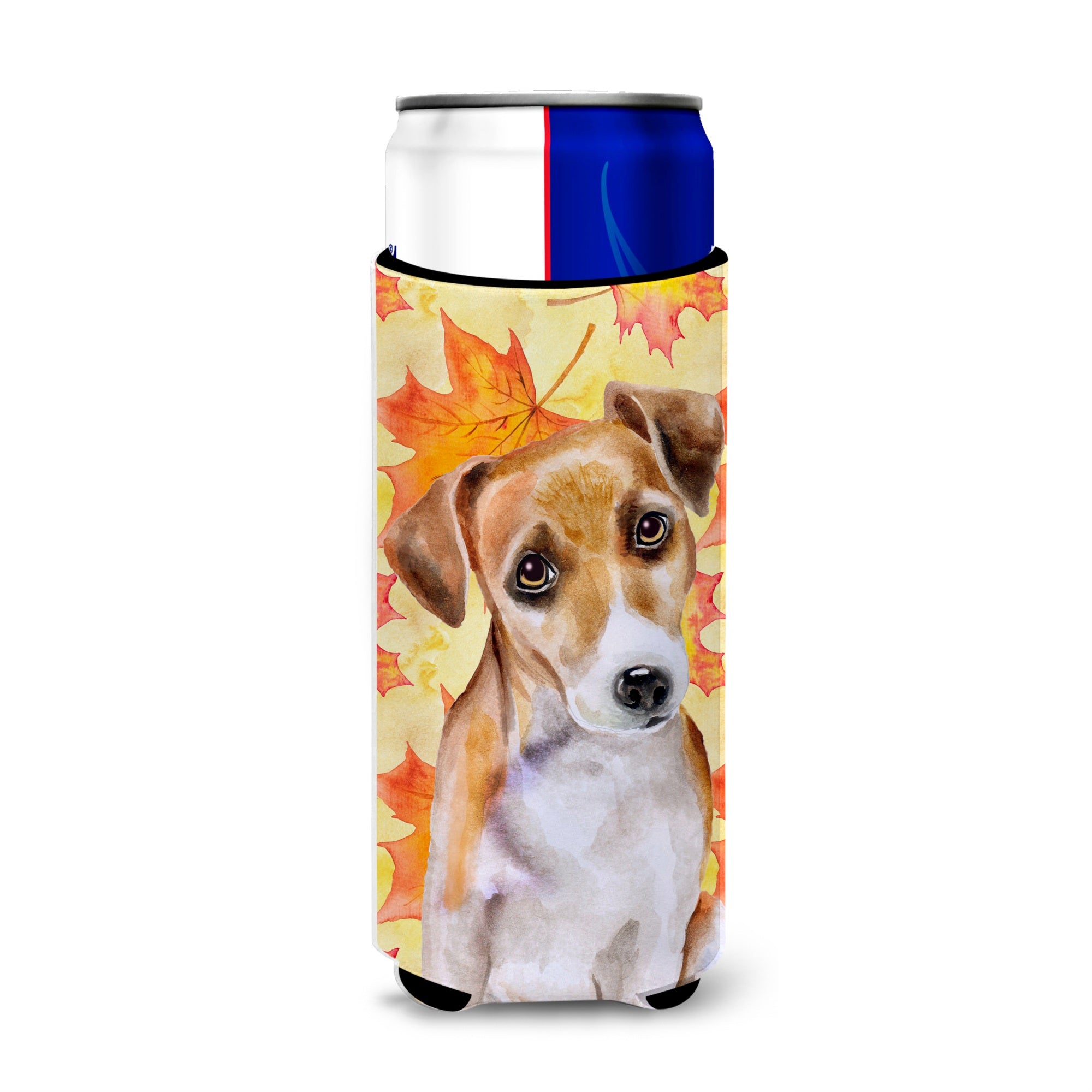 Caroline'S Treasures Jack Russell Terrier #2 Fall Decorative Can Hugger, Slim, Multicolor