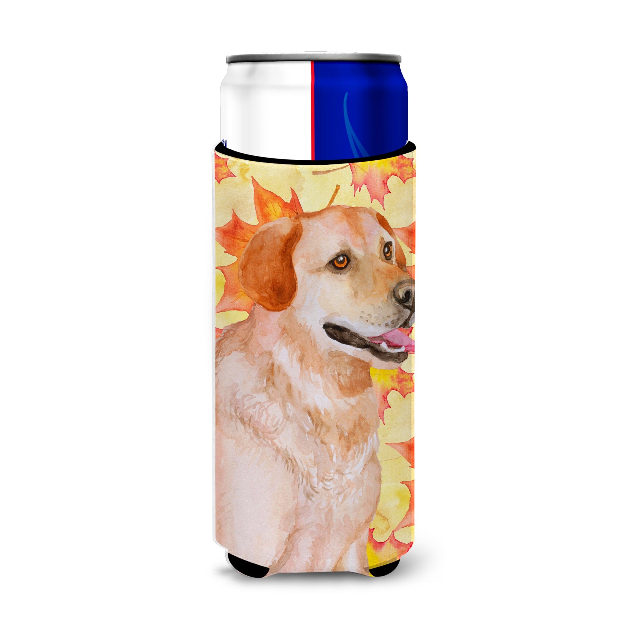 Caroline'S Treasures Labrador Retriever Fall Decorative Can Hugger, Slim, Multicolor