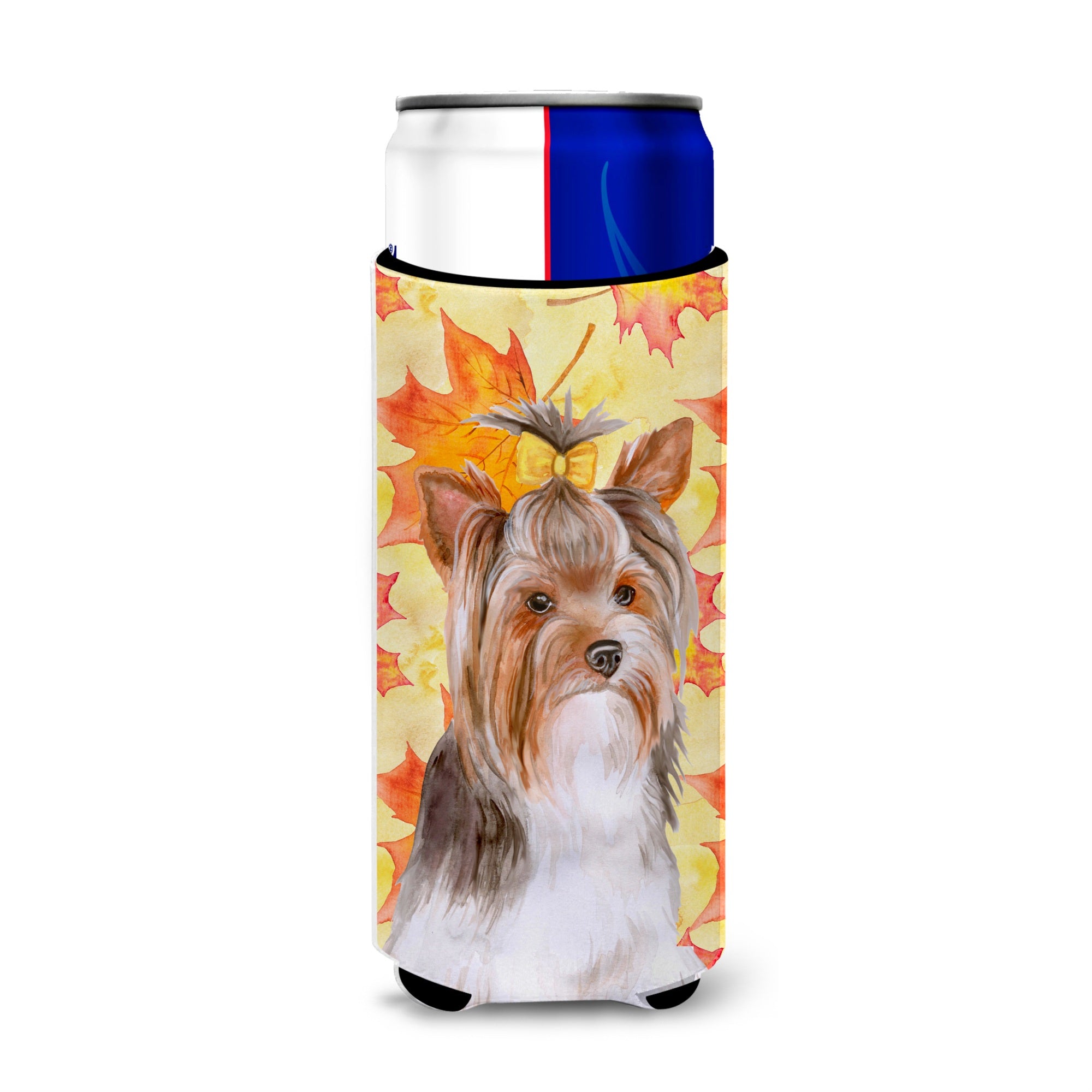 Caroline'S Treasures Yorkshire Terrier #2 Fall Decorative Can Hugger, Slim, Multicolor