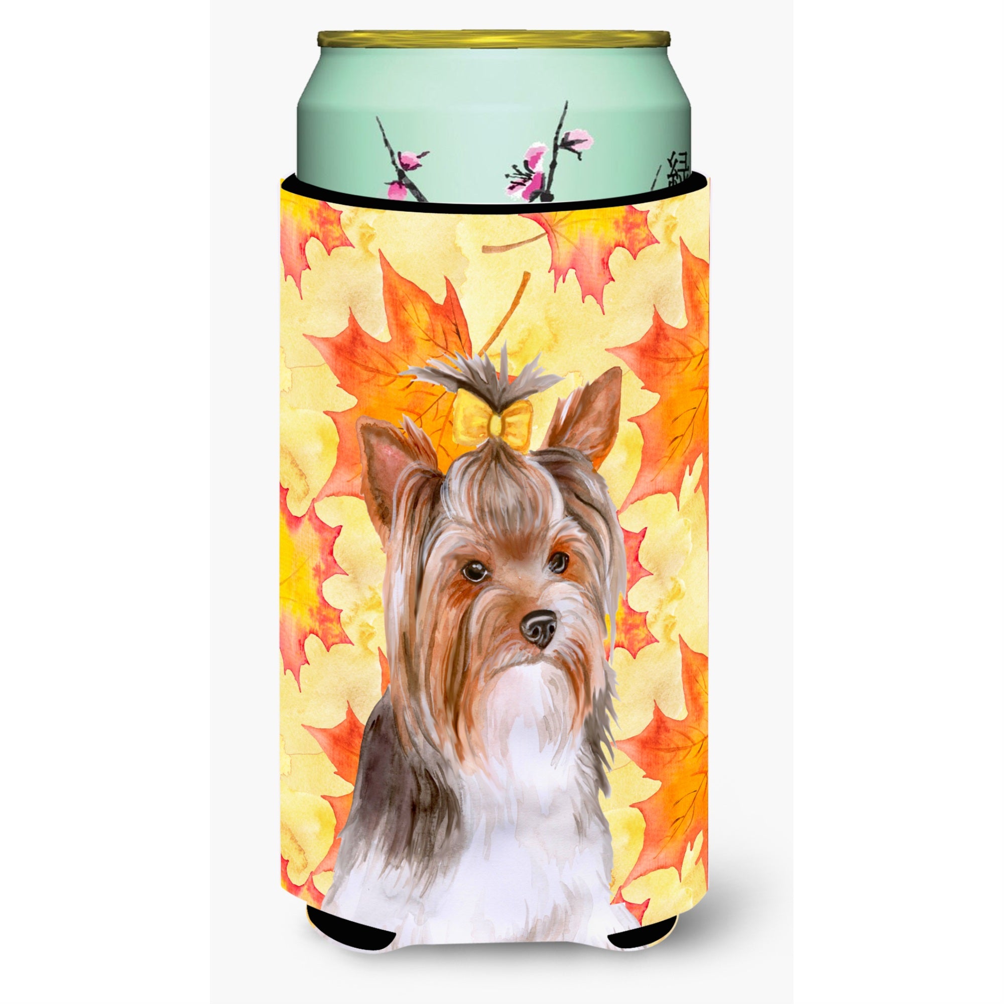 Caroline'S Treasures Yorkshire Terrier #2 Fall Decorative Can Hugger, Tall Boy, Multicolor
