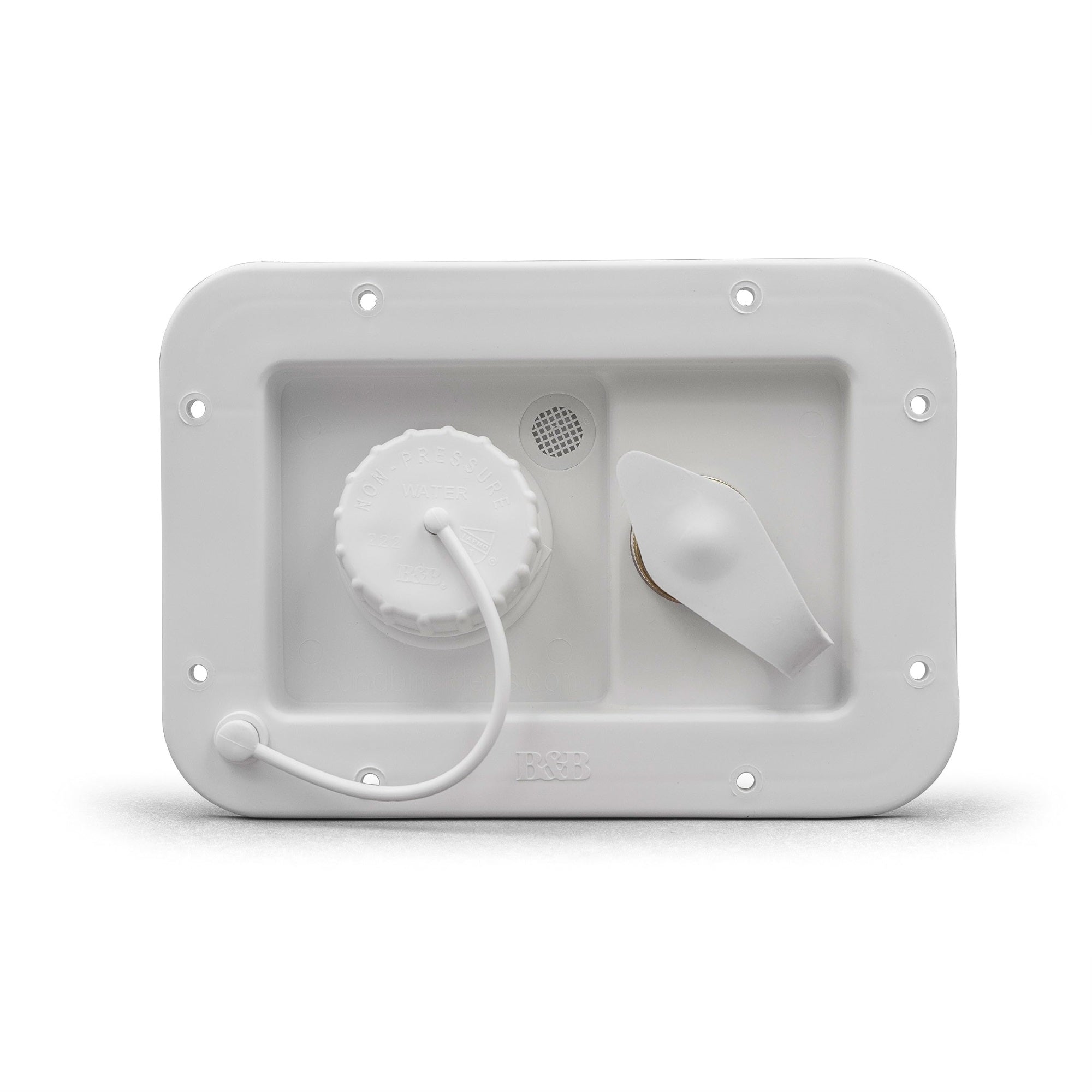B&B Molders 94224 City/Gravity Dish Brass Cv, Polar White