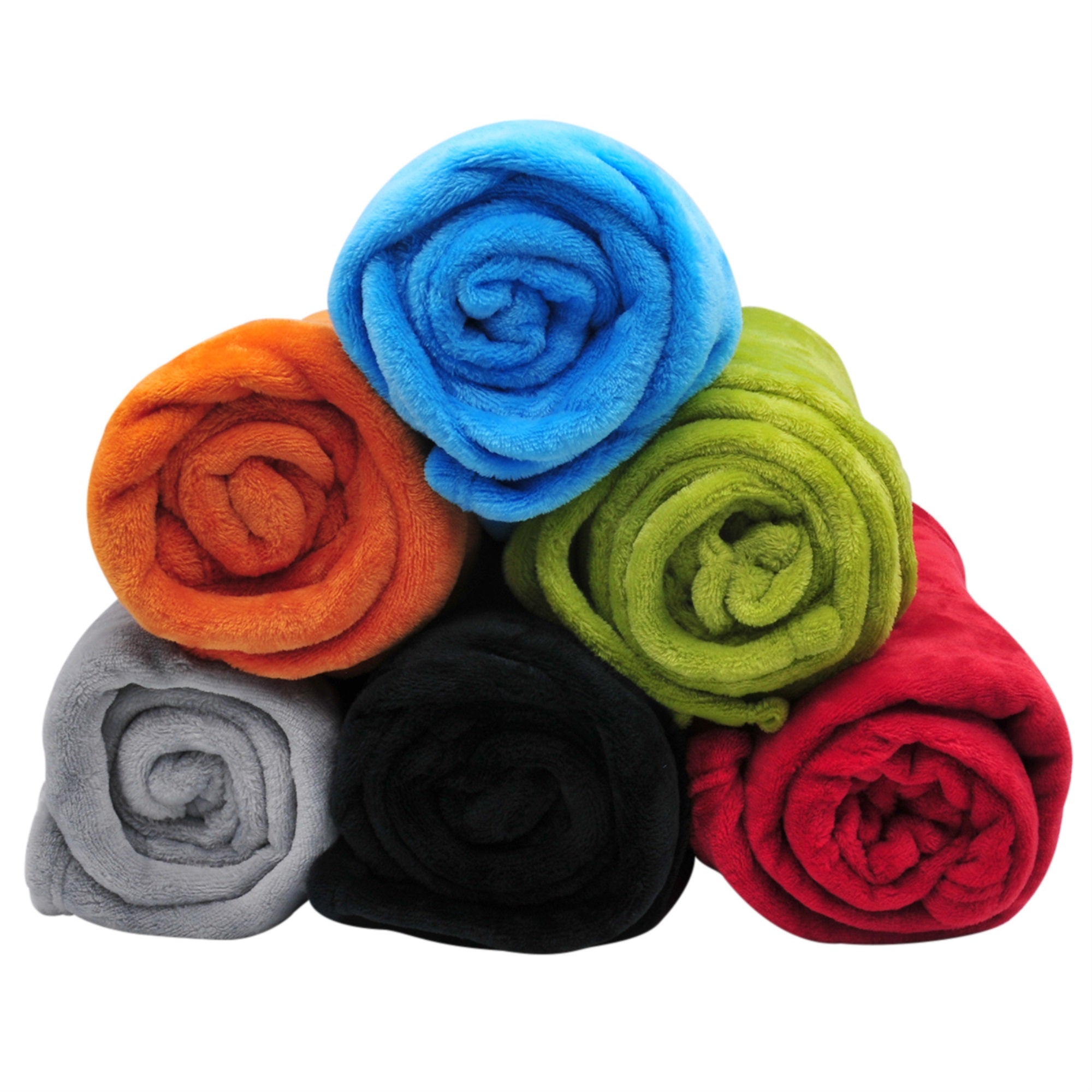 Blackcanyon Outfitters Plush Rolled Throw 4 Foot By 5 Foot Bc018009 - Throw Blanket For Couch Or Car And Travel - Assorted Colors