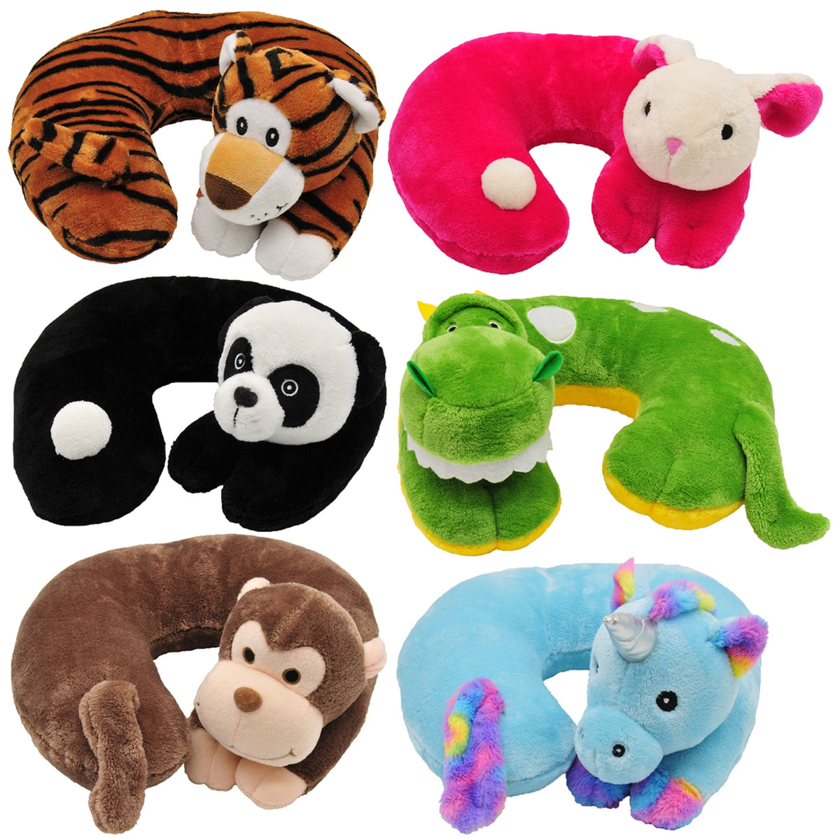 Blackcanyon Outfitters Childrens Neck Pillow Bco6878 Child Size Travel Neck Pillow Cute Foam U Shaped Animal Pillow For Airplane Sleep Assorted