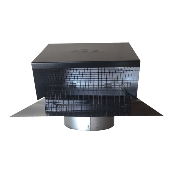 6In Roof Cap Blk Collar