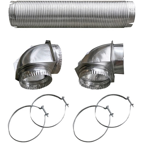 Builder'S Best 110050 Semi-Rigid Dryer Vent Kit With Close Elbow