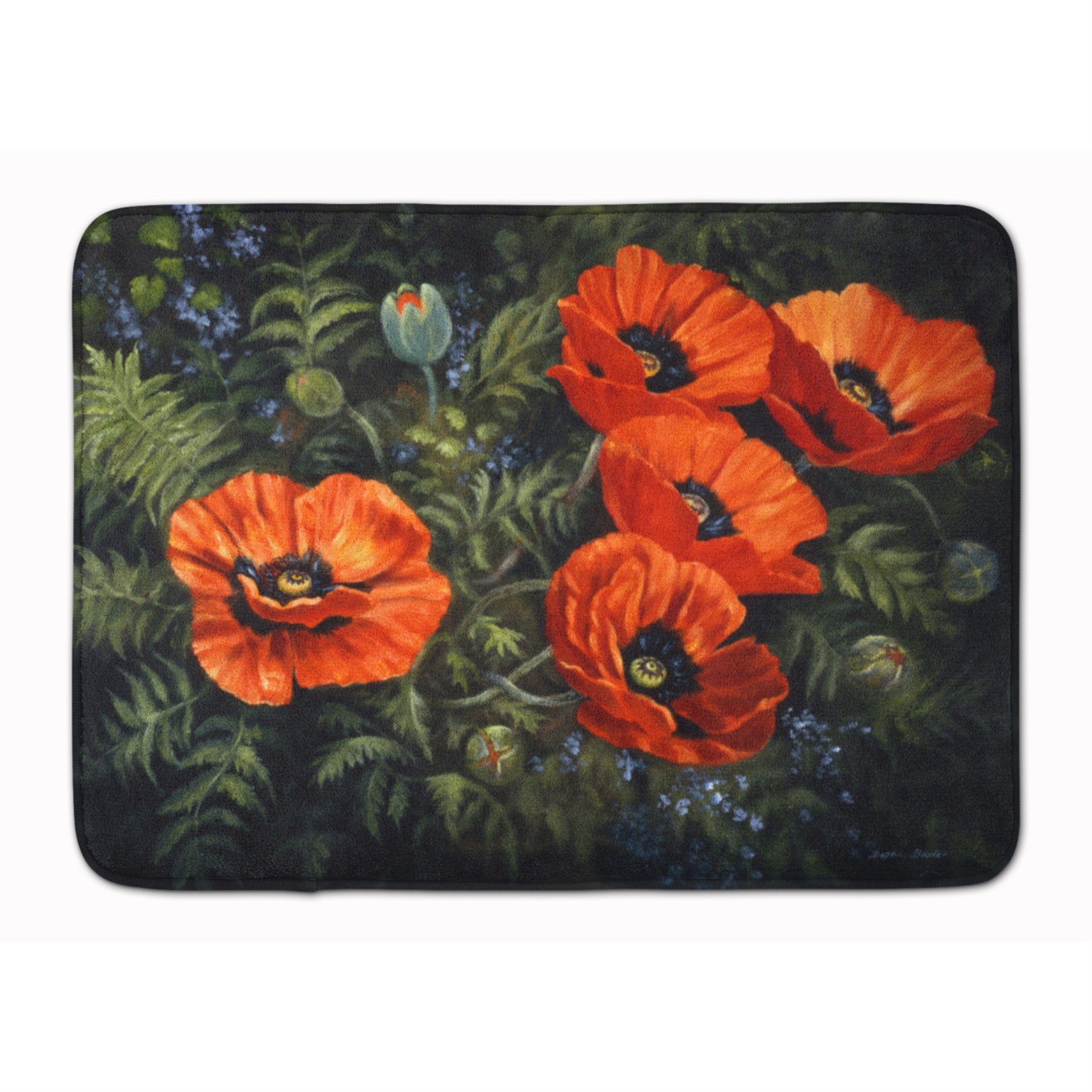 Caroline'S Treasures Poppies By Daphne Baxter Floor Mat, 19 X 27, Multicolor