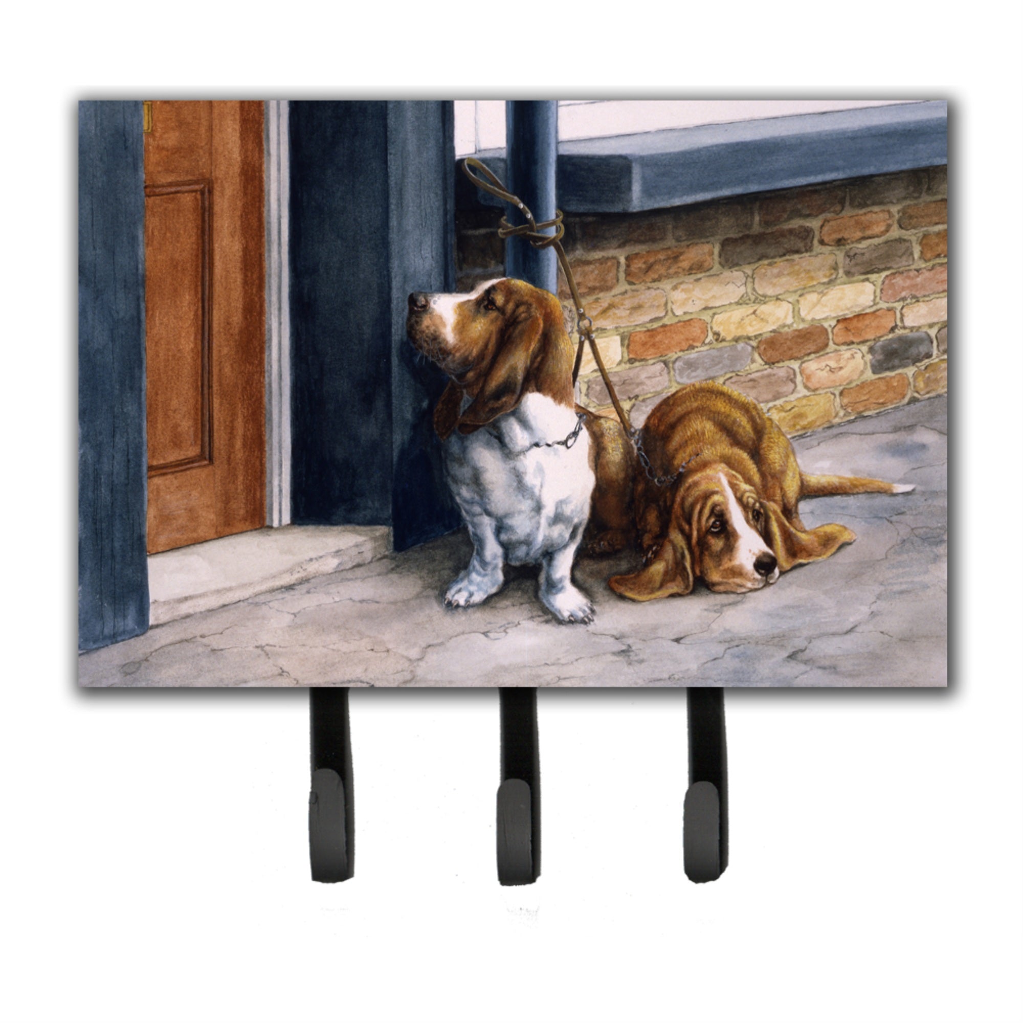 Caroline'S Treasures Bdba0016Th68 Bassets Basset Hound Leash Or Key Holder, Large, Multicolor
