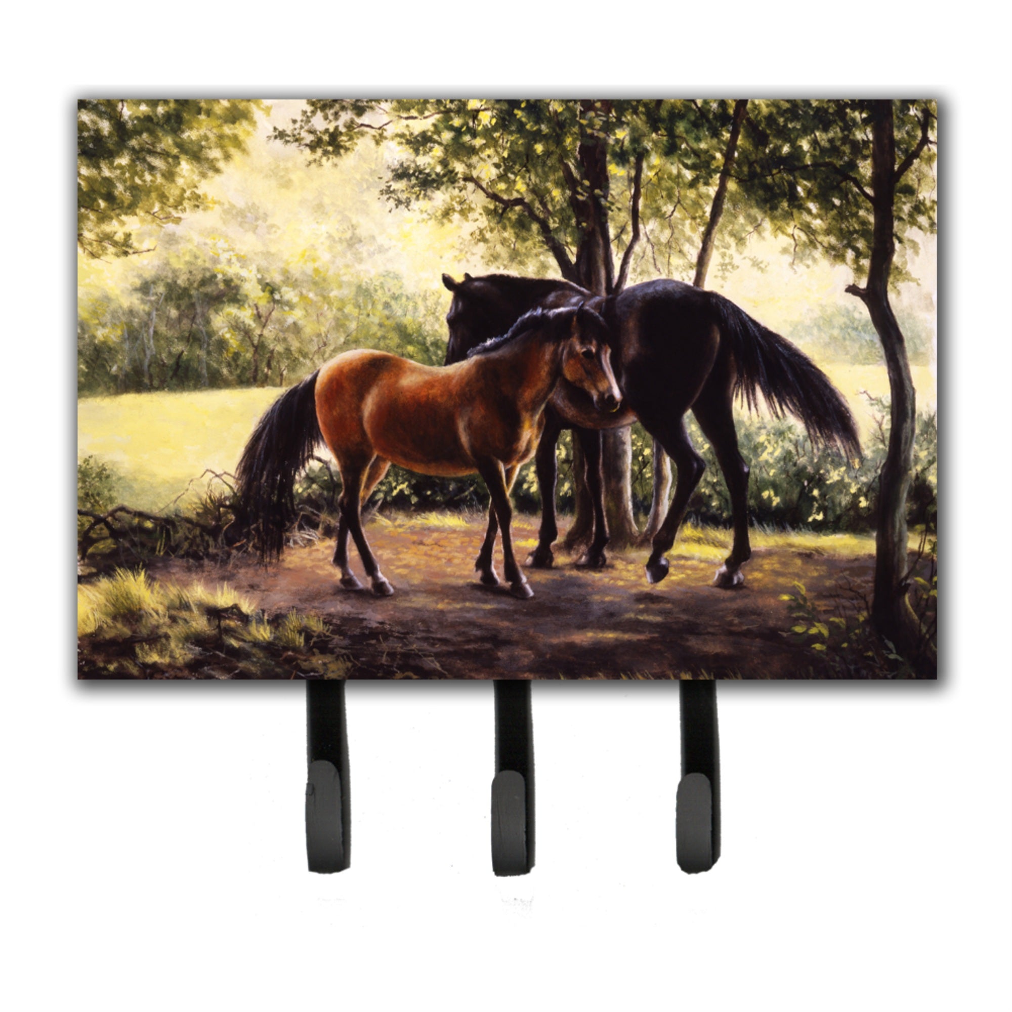 Caroline'S Treasures Horses By Daphne Baxter Leash Or Key Holder Bdba0055Th68, Triple, Multicolor