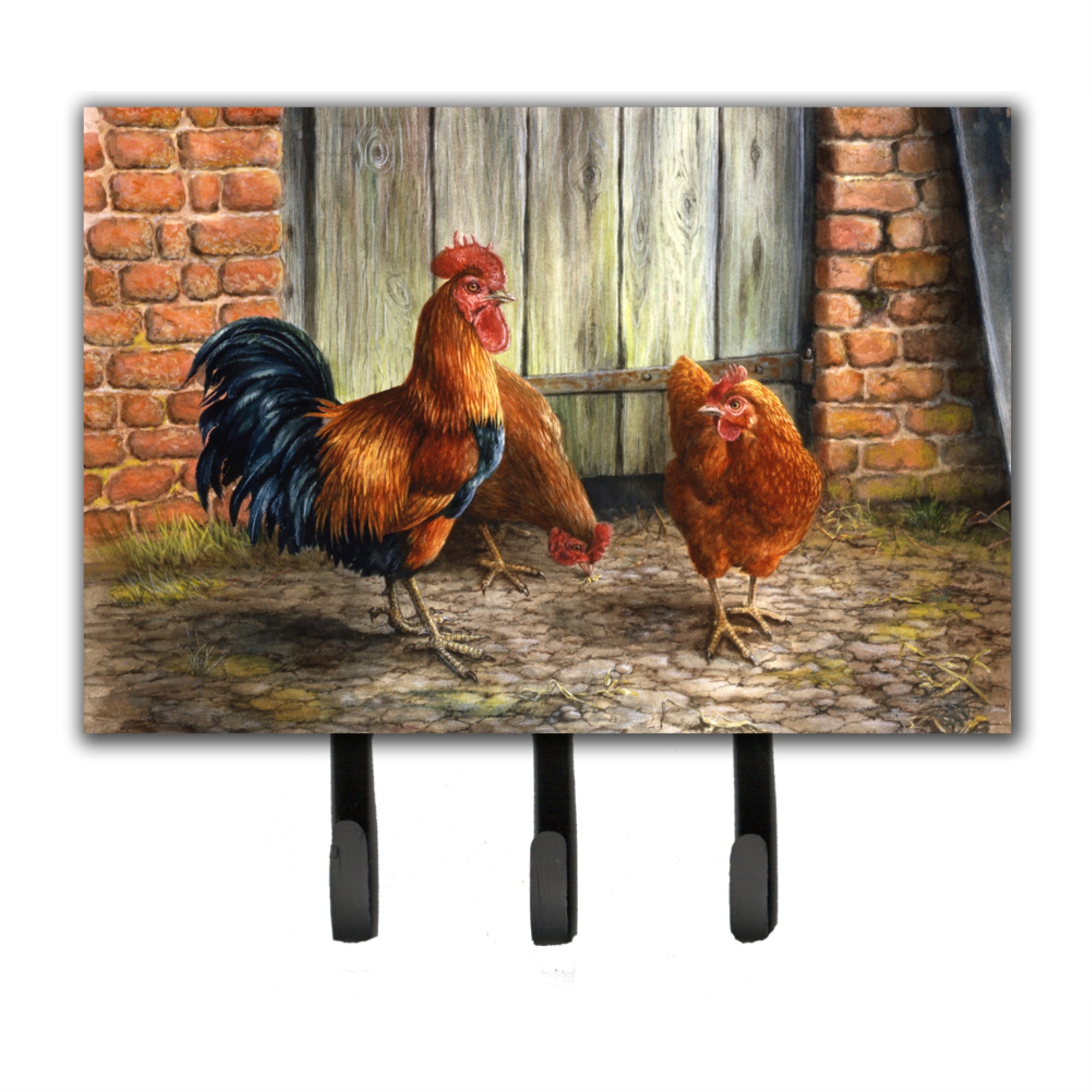 Caroline'S Treasures Rooster And Chickens By Daphne Baxter Leash Or Key Holder Bdba0056Th68, Triple