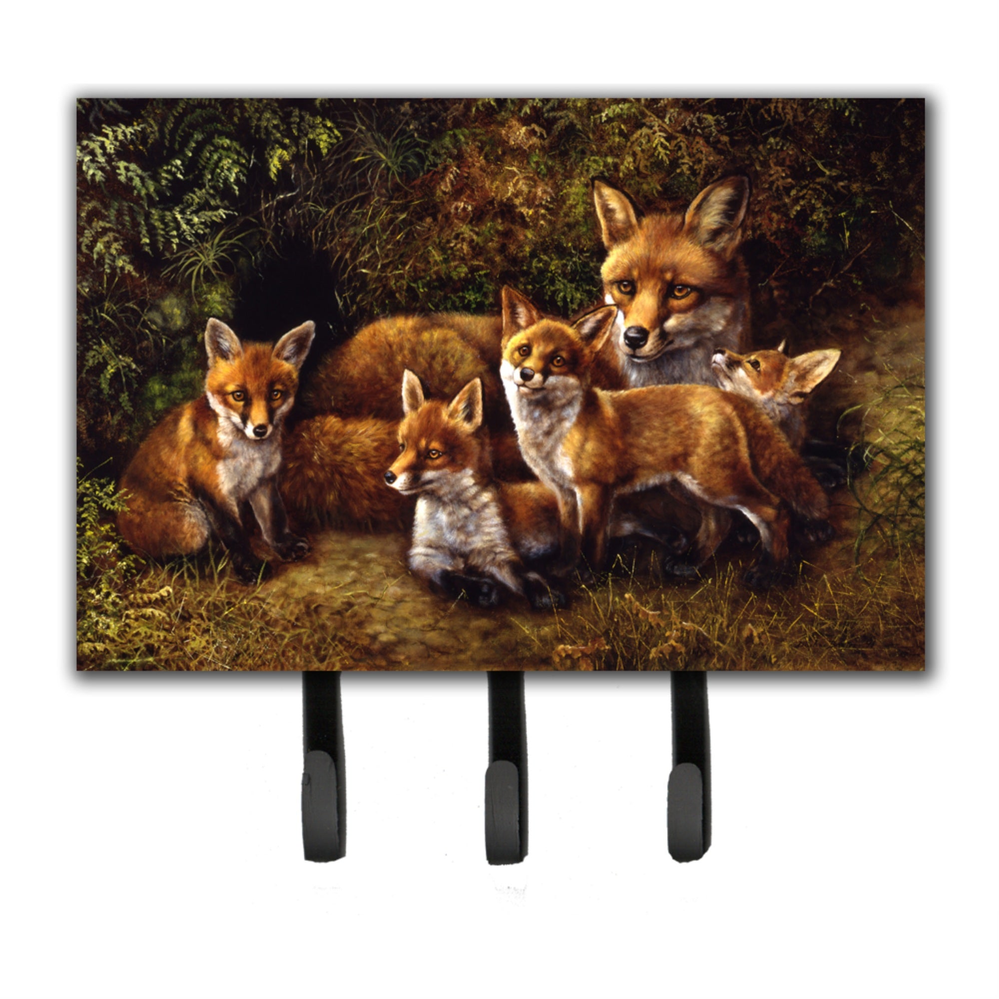 Caroline'S Treasures Family Foxes By Daphne Baxter Leash Or Key Holder Bdba0090Th68, Triple, Multicolor