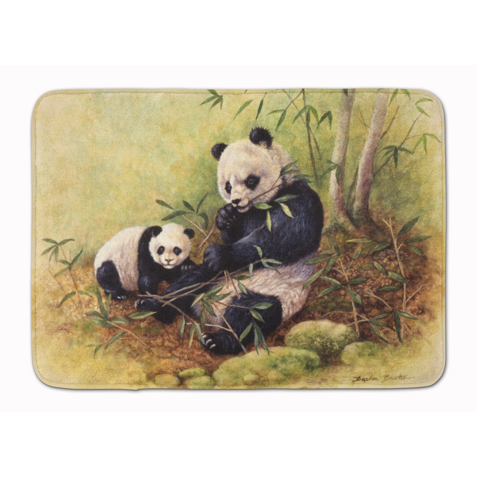 Caroline'S Treasures Panda Bears By Daphne Baxter Floor Mat, 19 X 27, Multicolor