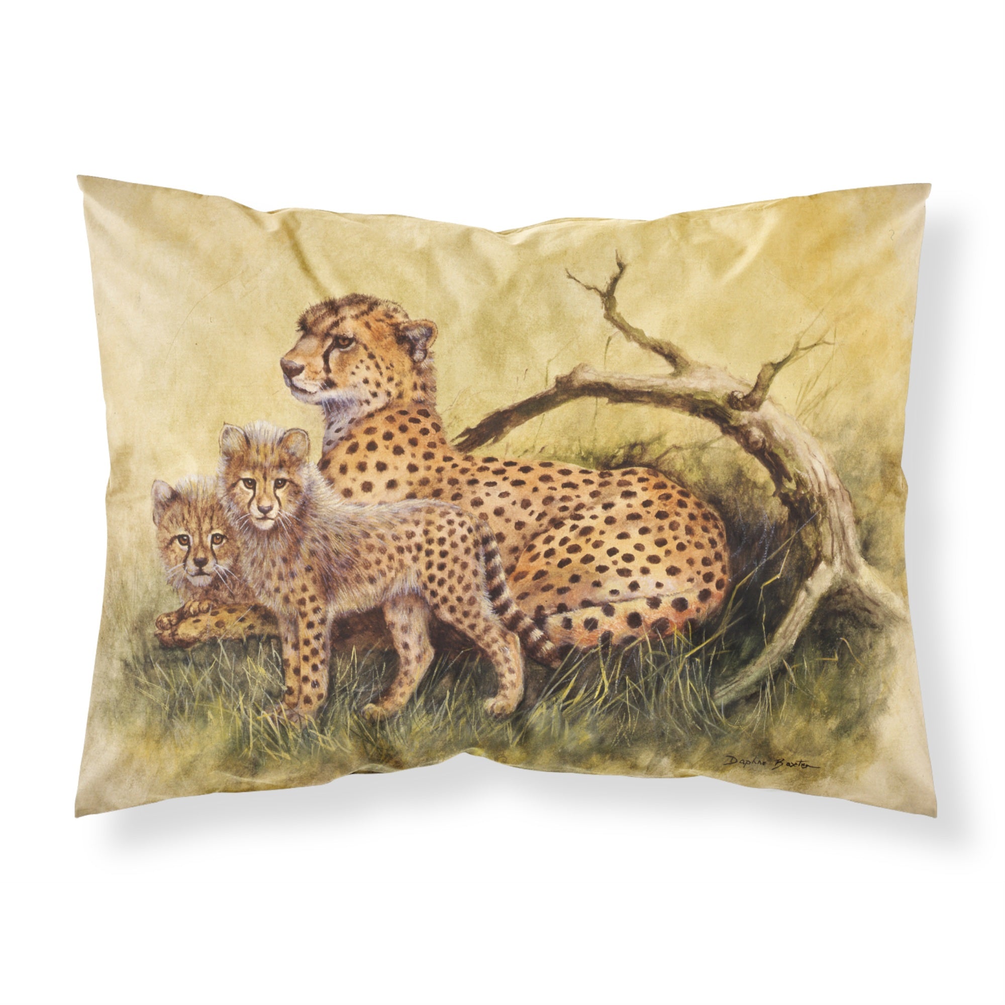 Caroline'S Treasures Cheetahs By Daphne Baxter Fabric Standard Pillowcase Bdba0113Pillowcase, Multicolor