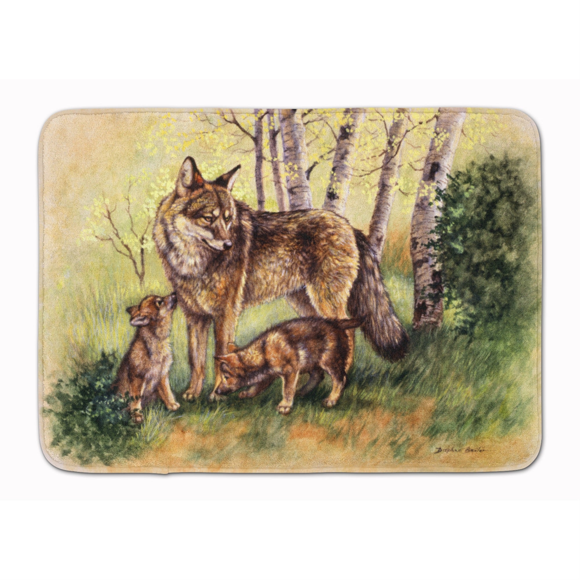 Caroline'S Treasures Wolf Wolves By Daphne Baxter Floor Mat, 19 X 27, Multicolor