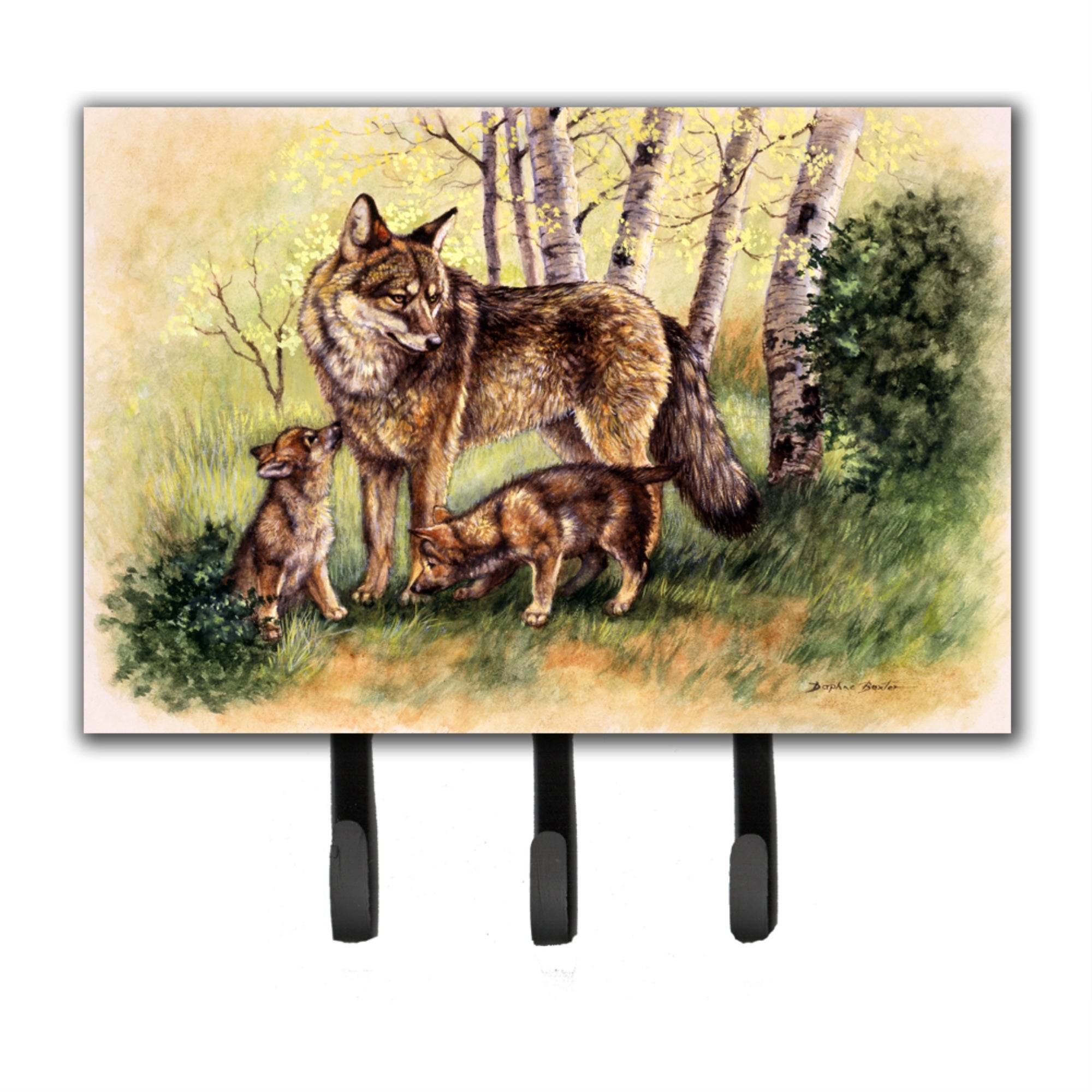 Caroline'S Treasures Wolf Wolves By Daphne Baxter Leash Or Key Holder Bdba0115Th68, Triple, Multicolor