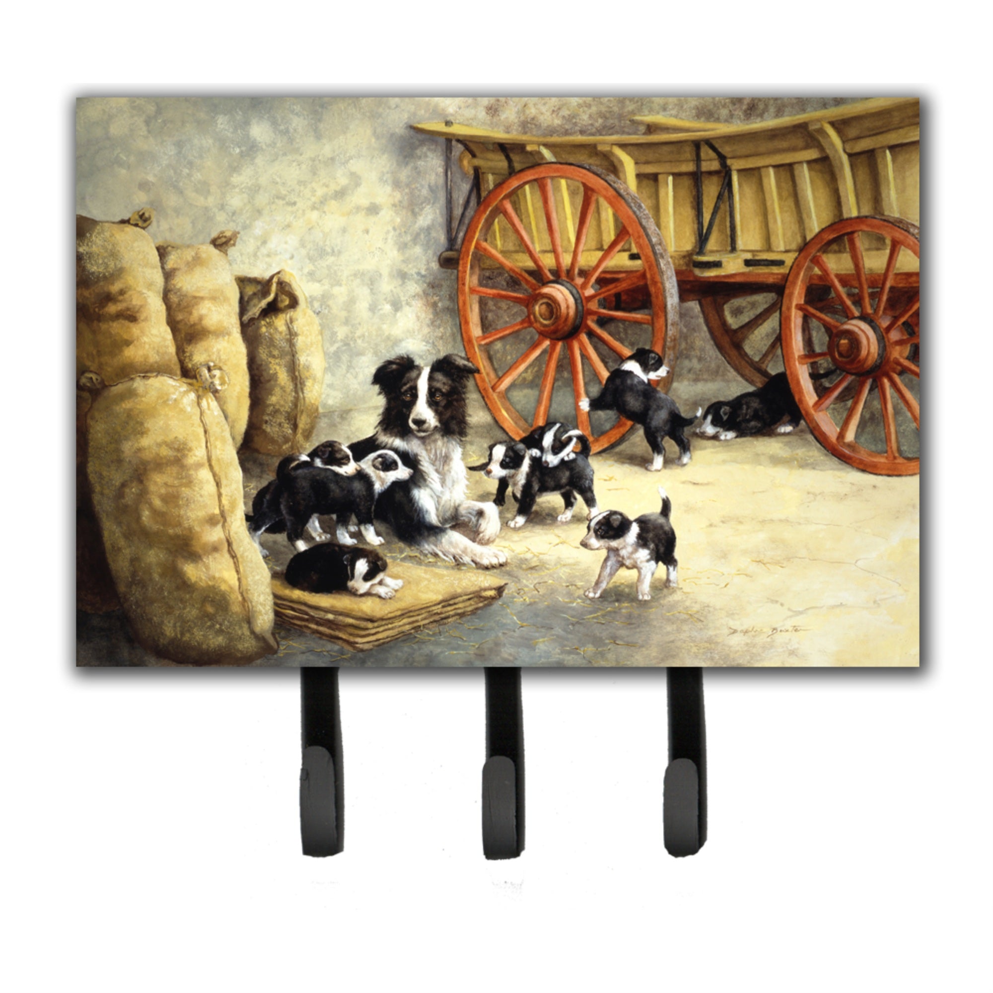 Caroline'S Treasures Bdba0118Th68 Border Collie Dog Litter Leash Or Key Holder, Large, Multicolor