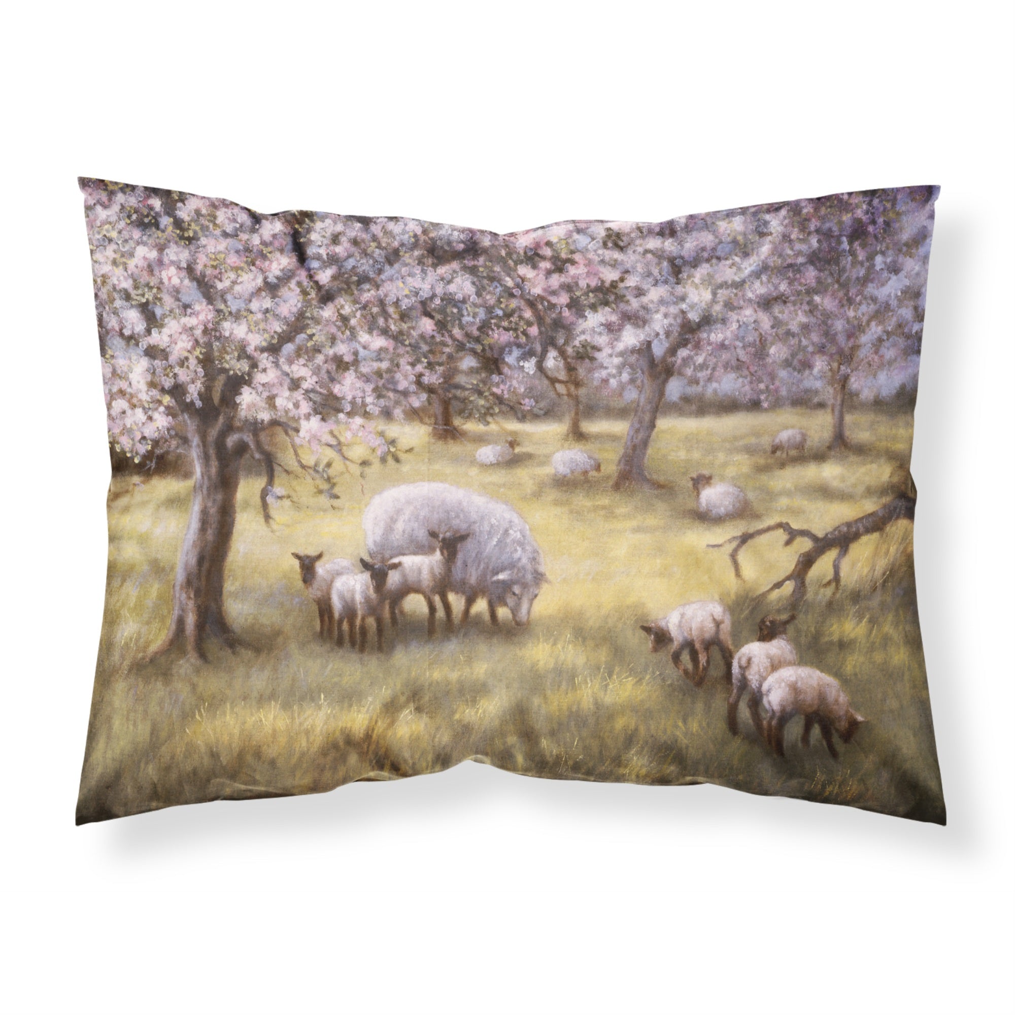 Caroline'S Treasures Sheep By Daphne Baxter Fabric Standard Pillowcase Bdba0133Pillowcase, Multicolor